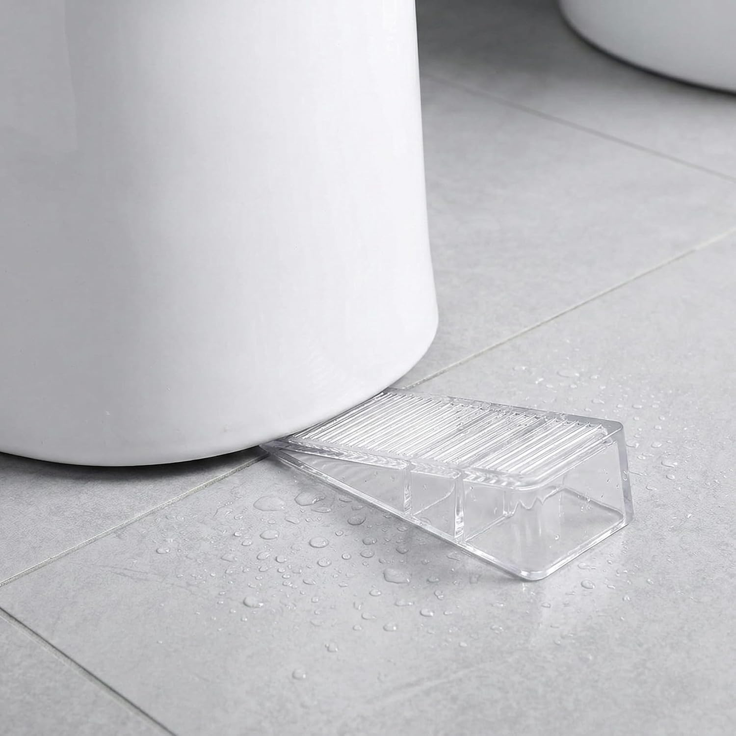 Clear Shims for Levelling Furniture, 8 Pcs Plastic Wedges for Uneven Floors, Trimmable Table Stabilisers, Stackable Non-Slip Door Stop for Toilet Base Cabinet & DIY Home Improvement