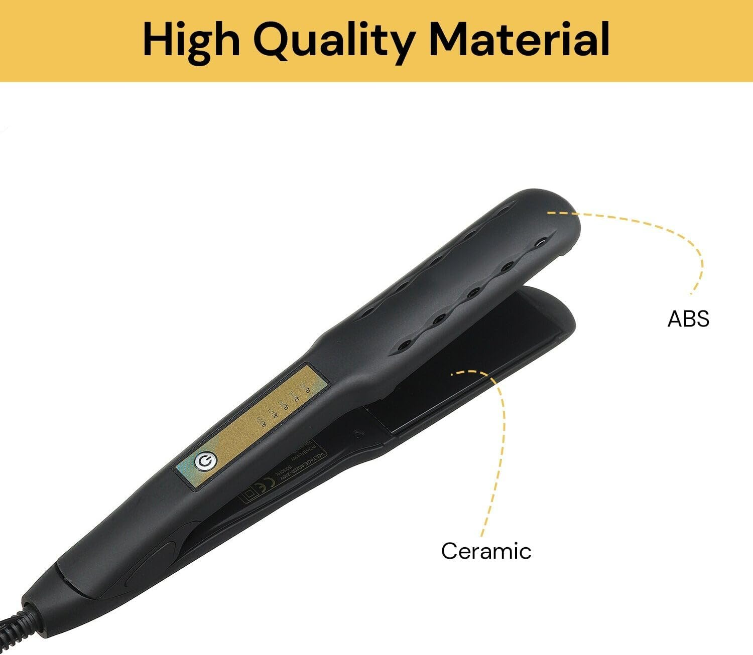 EZONEDEAL 2 in 1 Electric Hair Straightener Protecting Technology & Floating Ceramic Plates, Hair Straightener Flat Curler Wet and Dry Use Hair Styles image number 4