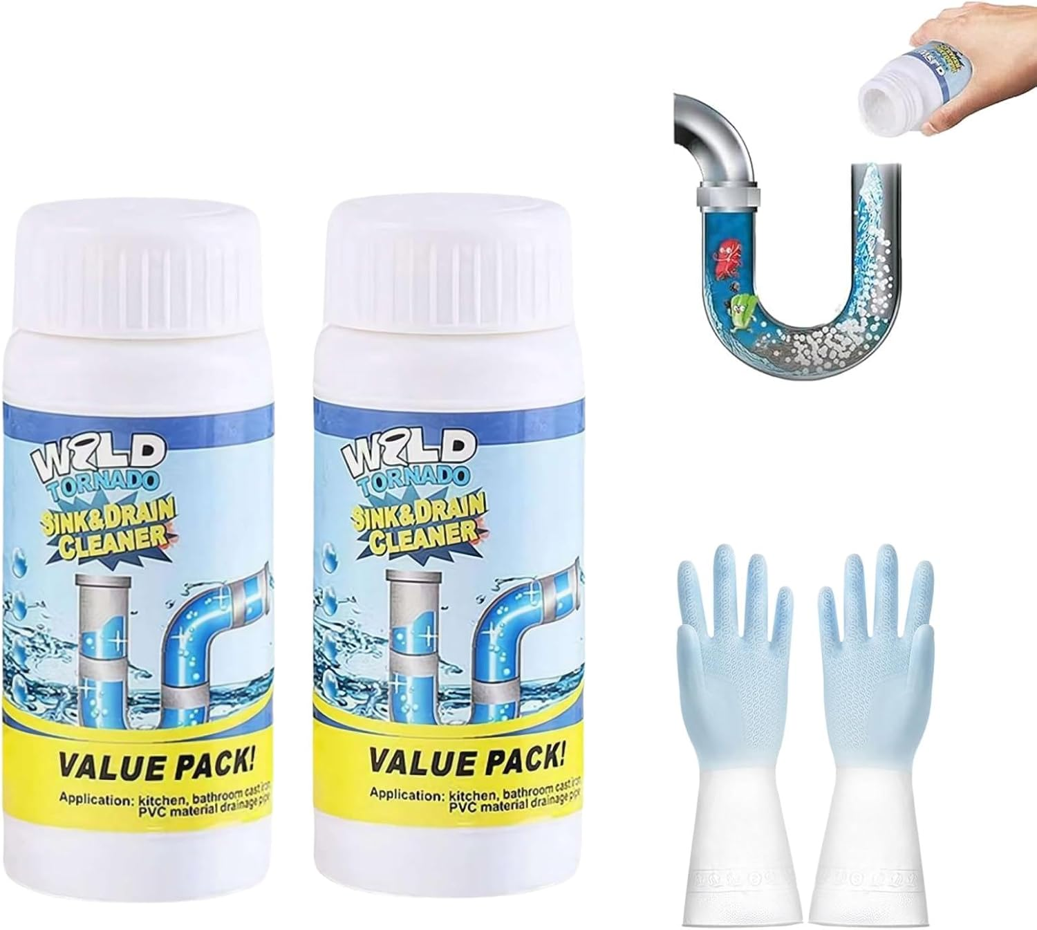 100G Powerful Pipe Dredging Agent Dredge Deodorant Toilet Sink Cleaning Cleaner Fast Tools Drain Sewer Pipe Tornado Cleaner Drain Wild Powerful and Wild Powerful Wild Sink Acssart Sink Pipe image number 3