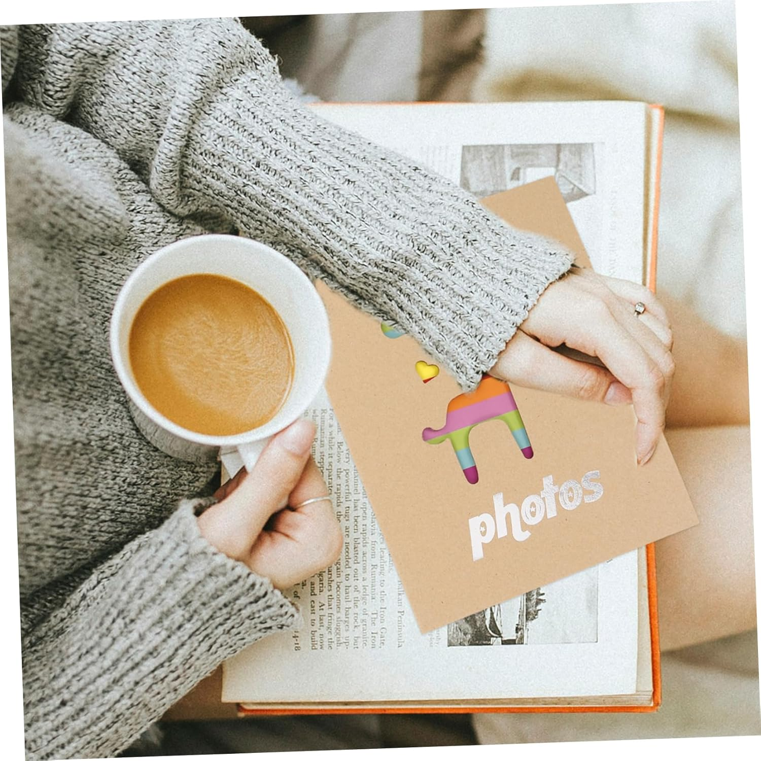 SHOWERORO 2Pcs Cute Photo Album Decorative Keepsake for Boy Girl Compact Portable Design Present for Birthdays Weddings Special Occasions image number 1