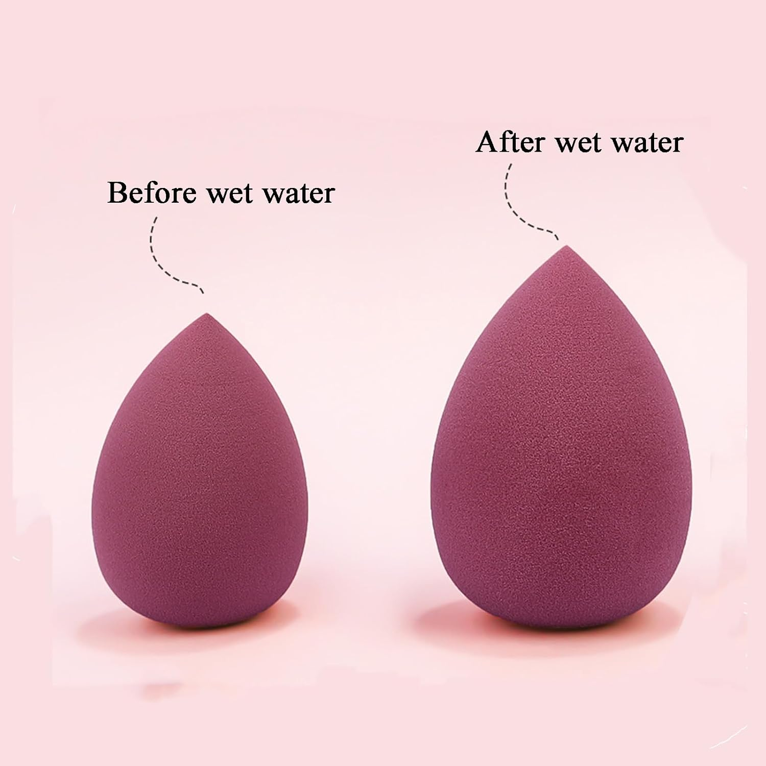 9 Pcs Makeup Sponge Set, Beauty Blender Sponges in Pink, Purple & Nude, 3 Shapes for Foundation, Concealer & Powder Application image number 1