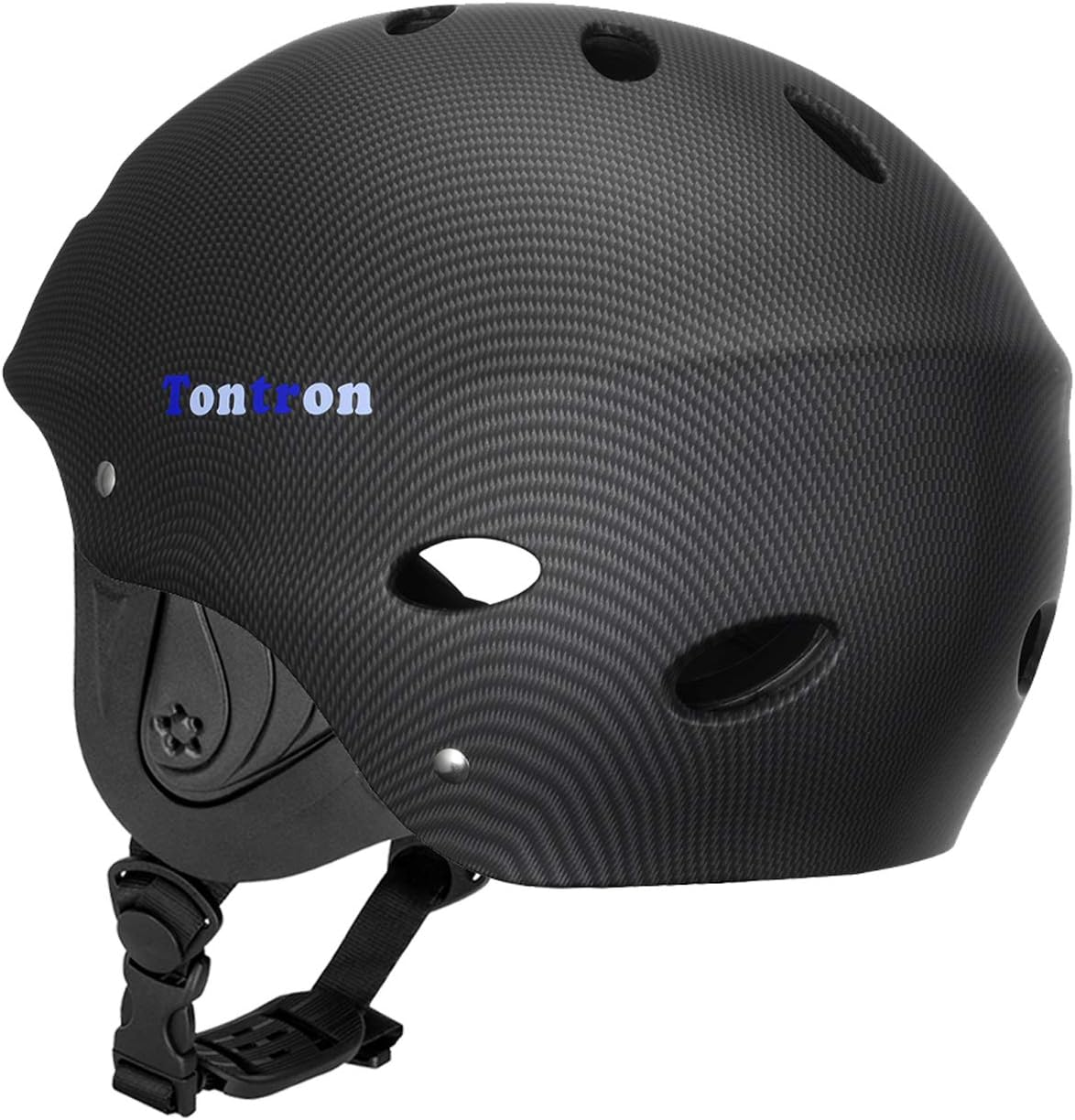 Tontron Adult Whitewater Kayaking Canoeing Watersports Helmet with Magnetic Buckle image number 5