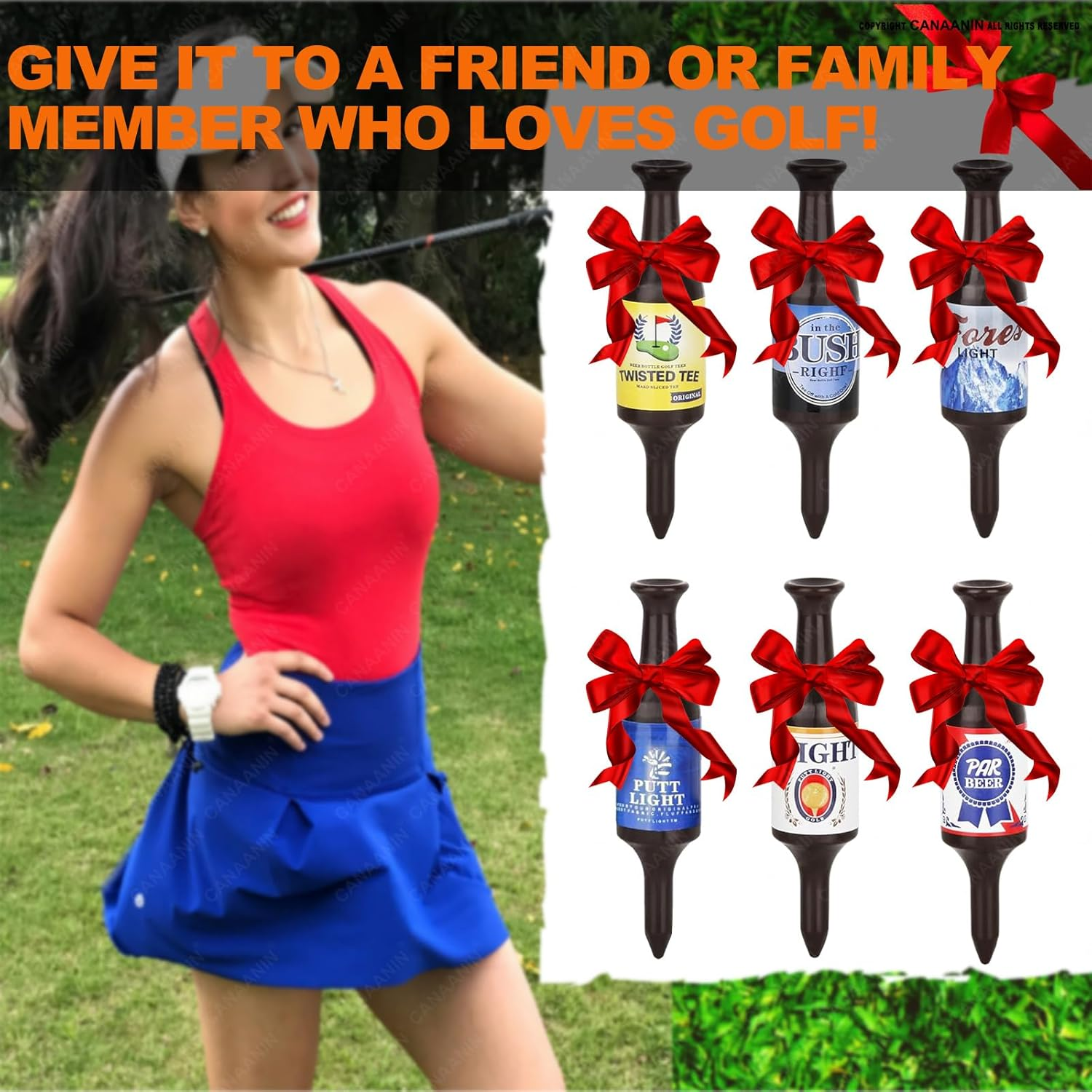 Beer Bottle Golf Tees Golf Funny Golfer Father Men Women - Sturdy Unbreakable Recyclable Golf Tee Great Father'S Day Golfers Birthday Presents