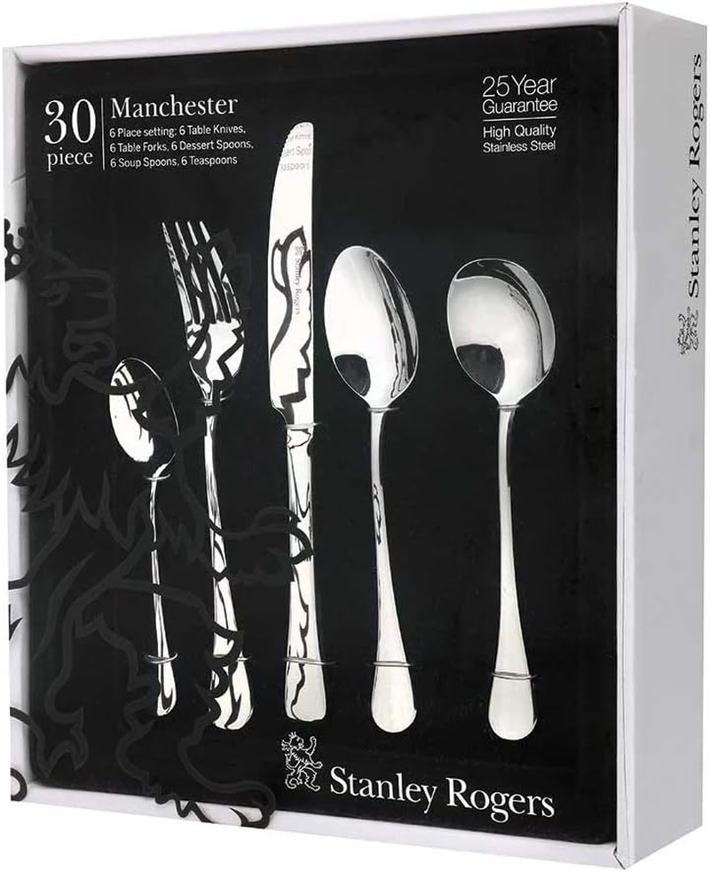 Stanley Rogers Manchester Cutlery 30-Pieces Set image number 4