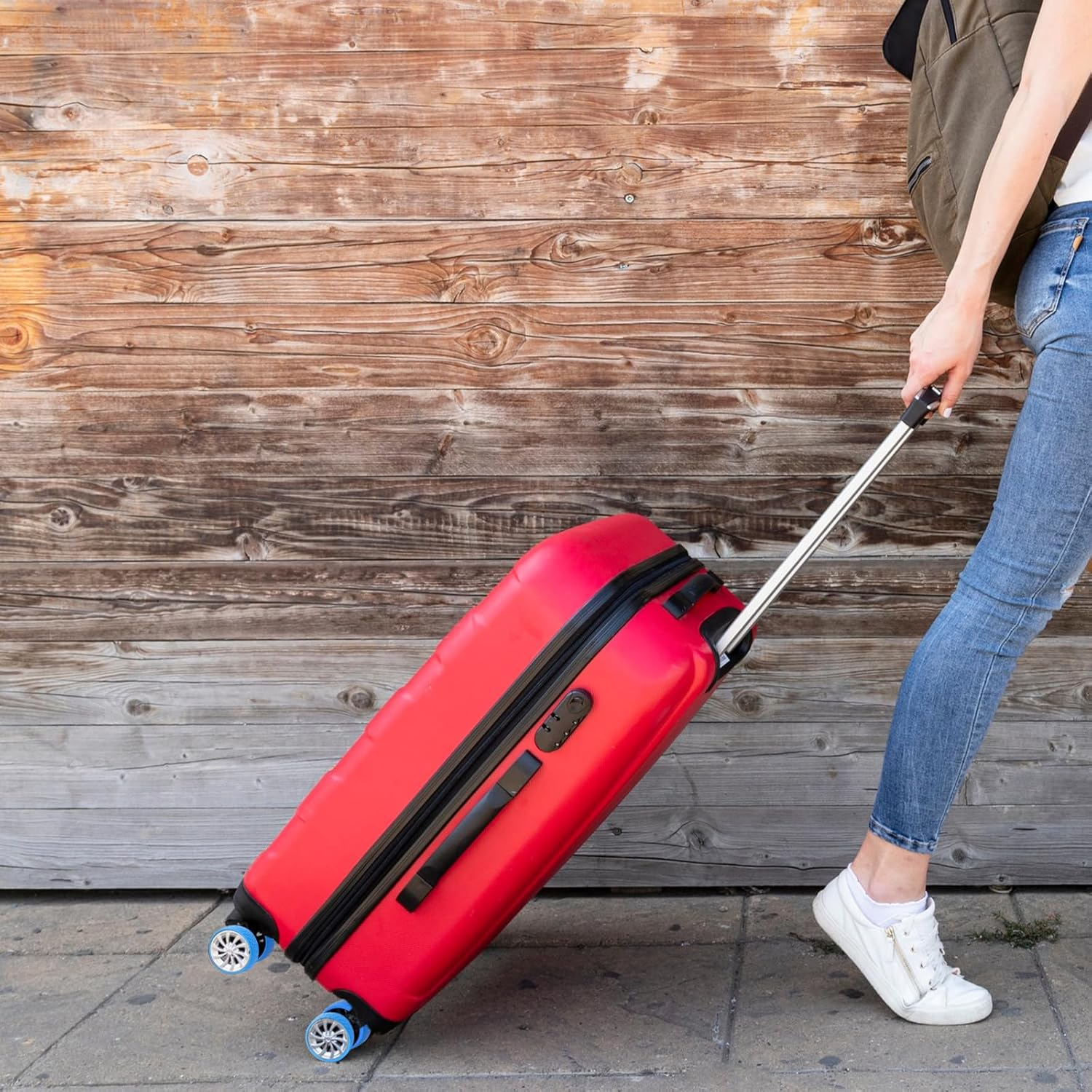 HAIKING Luggage Wheels Covers, 16 PCS Silicone Reduce Noise Luggage Accessories for Most Spinner Wheels Suitcase (5 X 1.5Cm/1.96 X 0.59In) image number 4