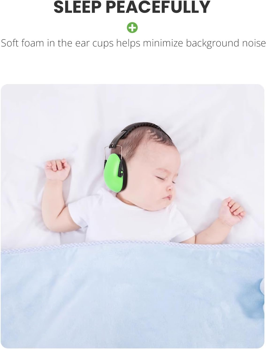 Kids Noise Reduction Ear Muffs, 21Db Hearing Protection for Toddlers & Children, Ideal for Concerts, Fireworks, Shooting &ndash; Green image number 3