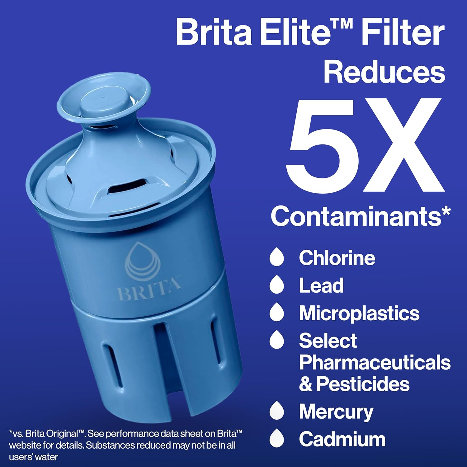 Brita Ultramax Large Water Dispenser with Elite Filter, Bpa-Free, Replaces 1,800 Plastic Water Bottles a Year, Lasts Six Months or 120 Gallons, Includes 1 Filter, Kitchen Accessories, Large - 27-Cup