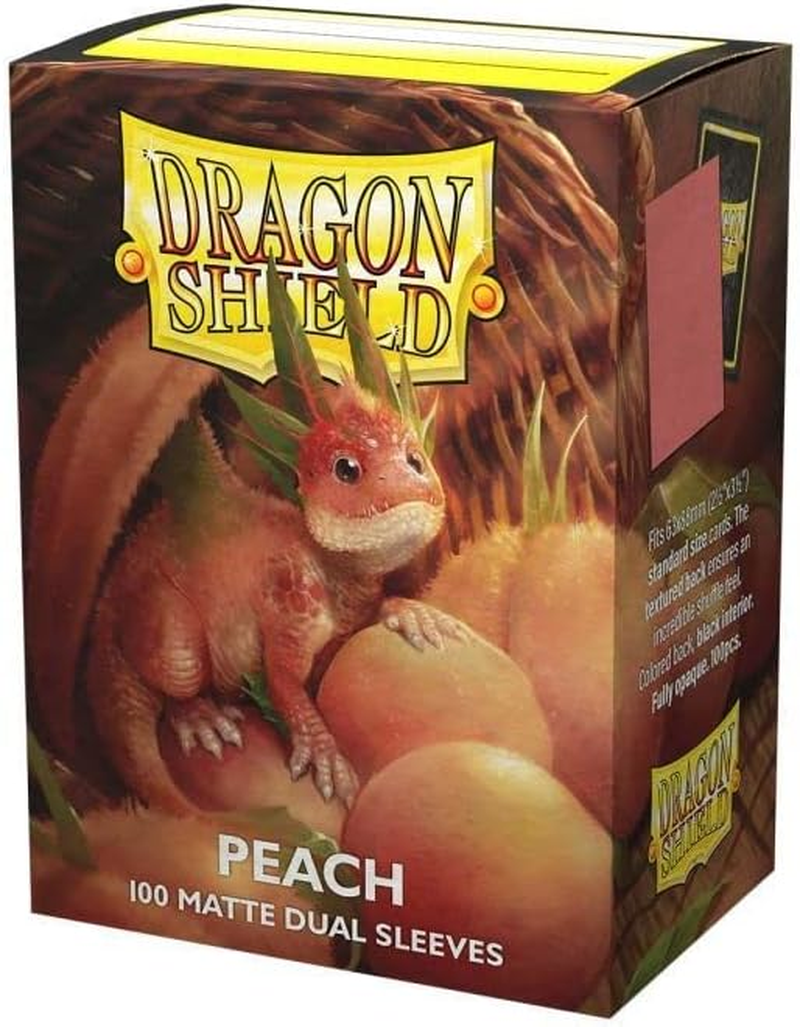 Dragon Shield Matte Dual Card Sleeves 100-Pieces, Standard Size, Peach image number 1