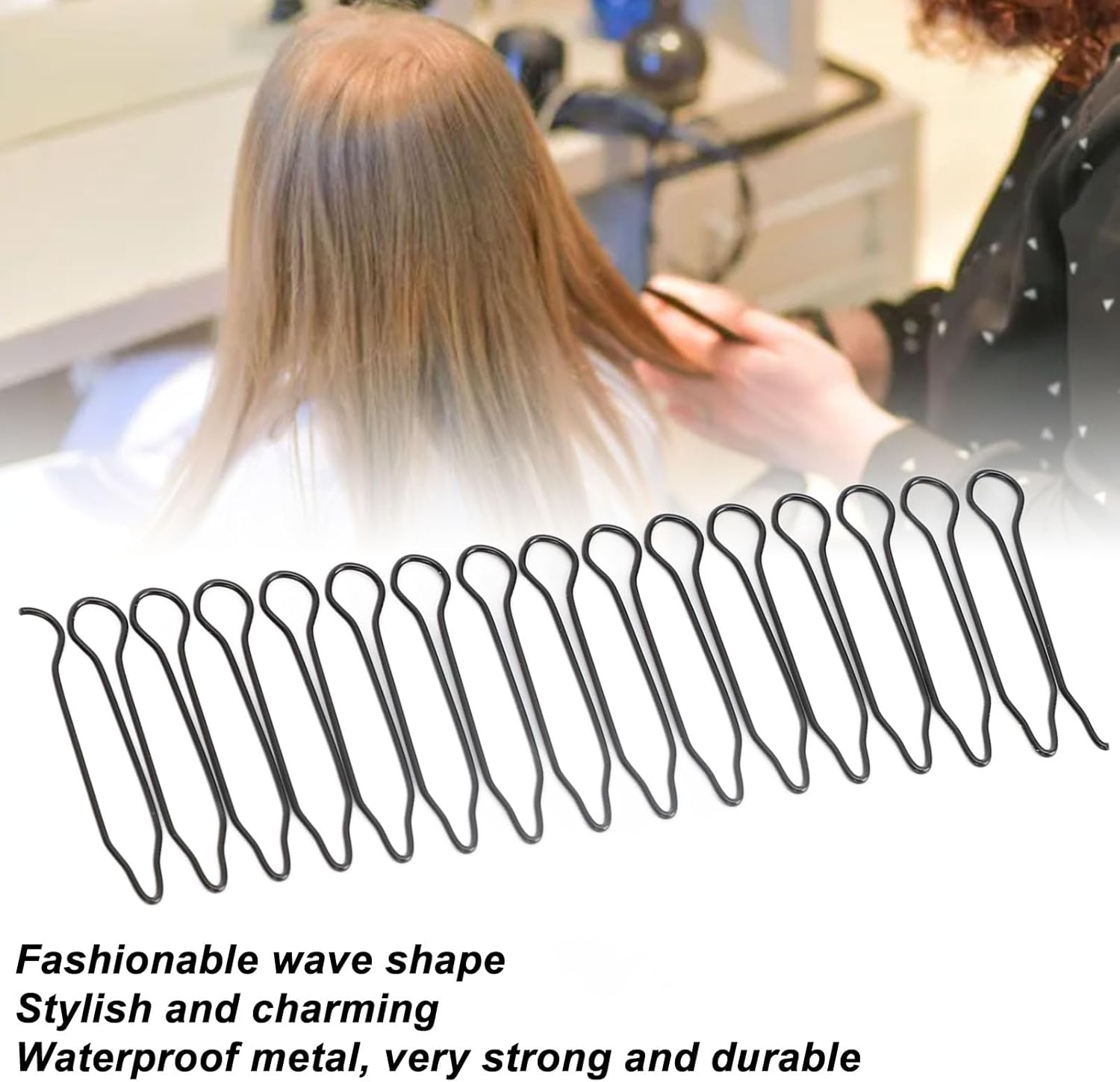 Sonew Pack of 9 U-Shaped Hair Finishing Combs, Stretchy, Invisible, Flexible, Hair Fork Clip for Updos, Hair Side Combs, Hair Finish Fixer Clips for Women and Girls image number 4