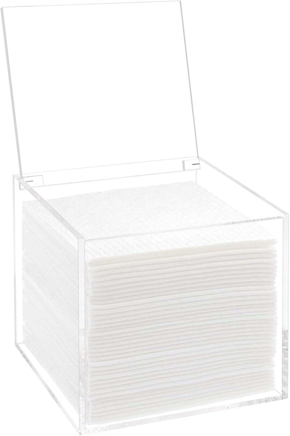 DELIPPLY Face Towelettes Disposable Holder, Disposable Face Towel Container Acrylic, Facial Towels Storage Box, Clear