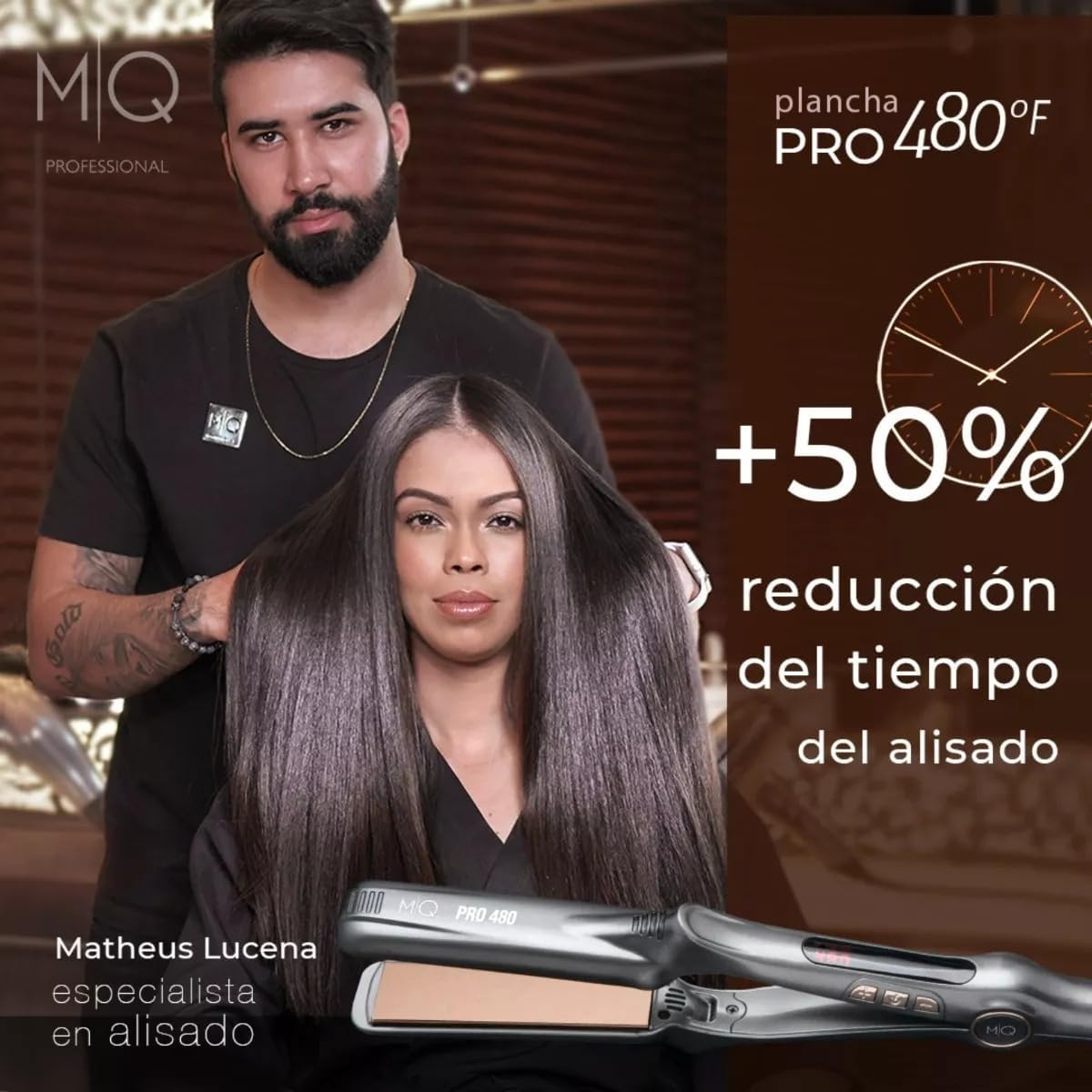 M.Q Professional PRO480 Hair Straightener Iron, 220 W image number 5