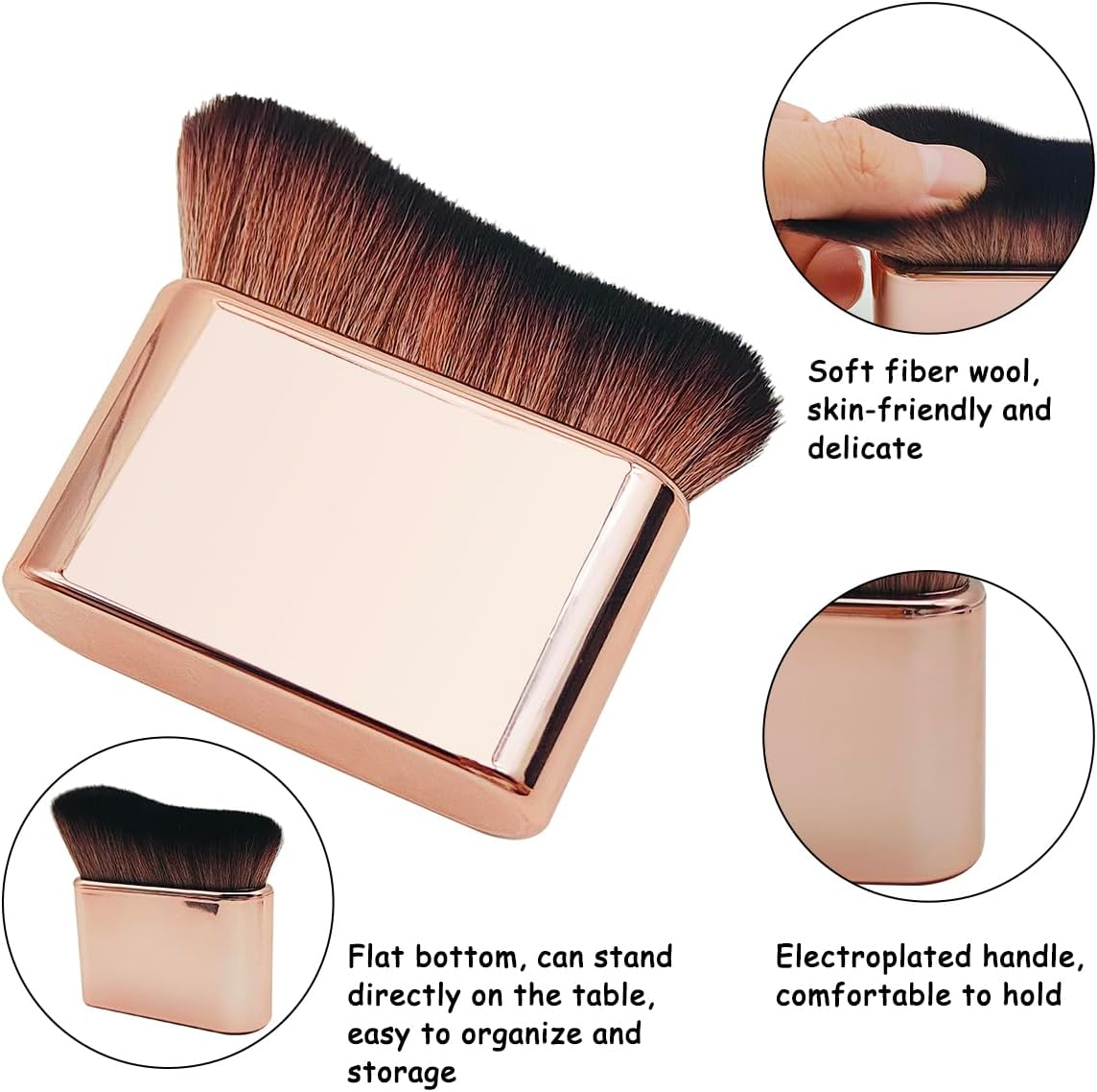 Self Tanner Blend Brush, Yucool Extra Large Body Makeup Brush, Self Tanning Brush Applicator, Oval Face Leg Makeup Brush