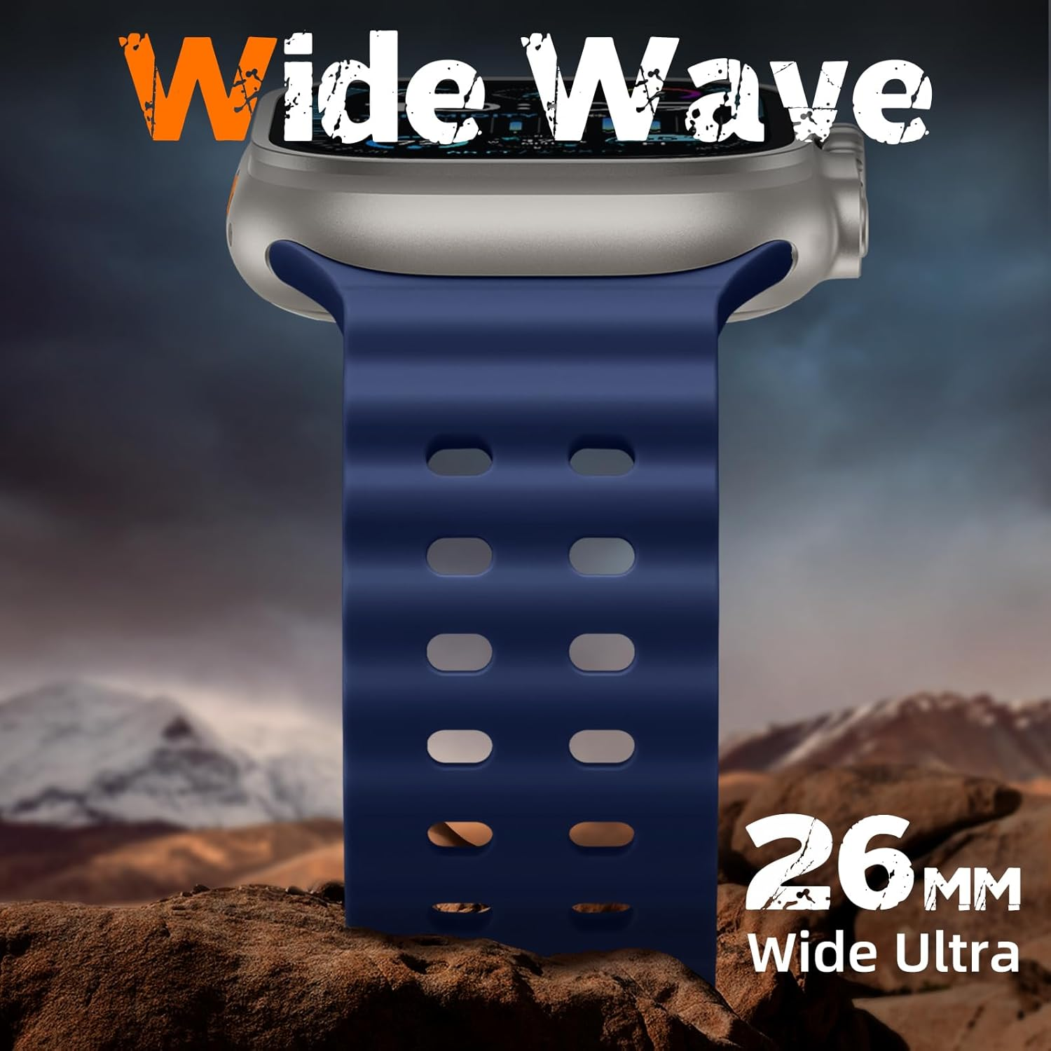 WJK Ocean Sport Bands Compatible with Apple Watch Ultra 2/Ultra 3 Band, Soft Silicone Waterproof Replacement Strap for Iwatch Series 11 10 9 8 7 6 5 4 3 2 1 SE 49Mm 46Mm 45Mm 44Mm 42Mm, Multi Colors image number 3