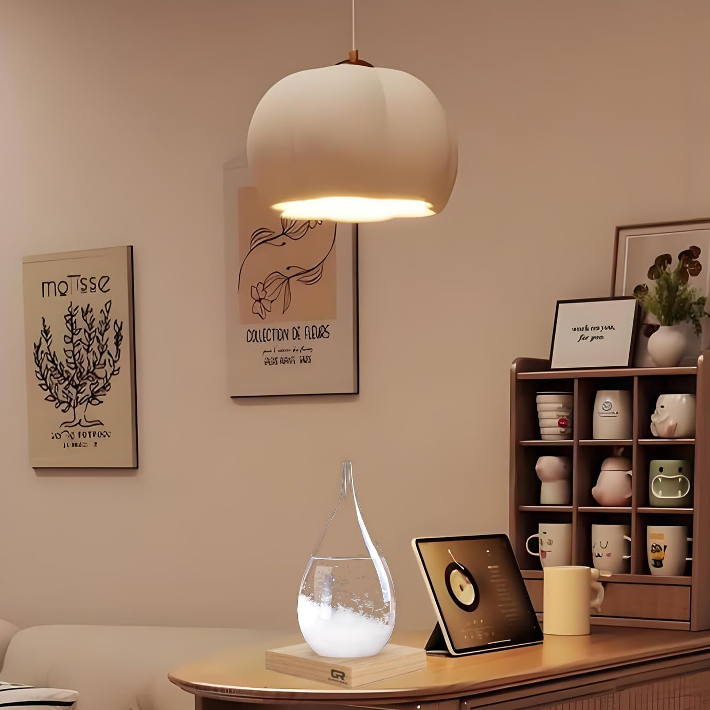 Storm Glass Weather Forecast Bottle - Snow Globes Barometer,Cloud Storm Weather Station,Decorative Weather Predictor, Home and Office Decor, Unique Gift Idea (X-Large) image number 2