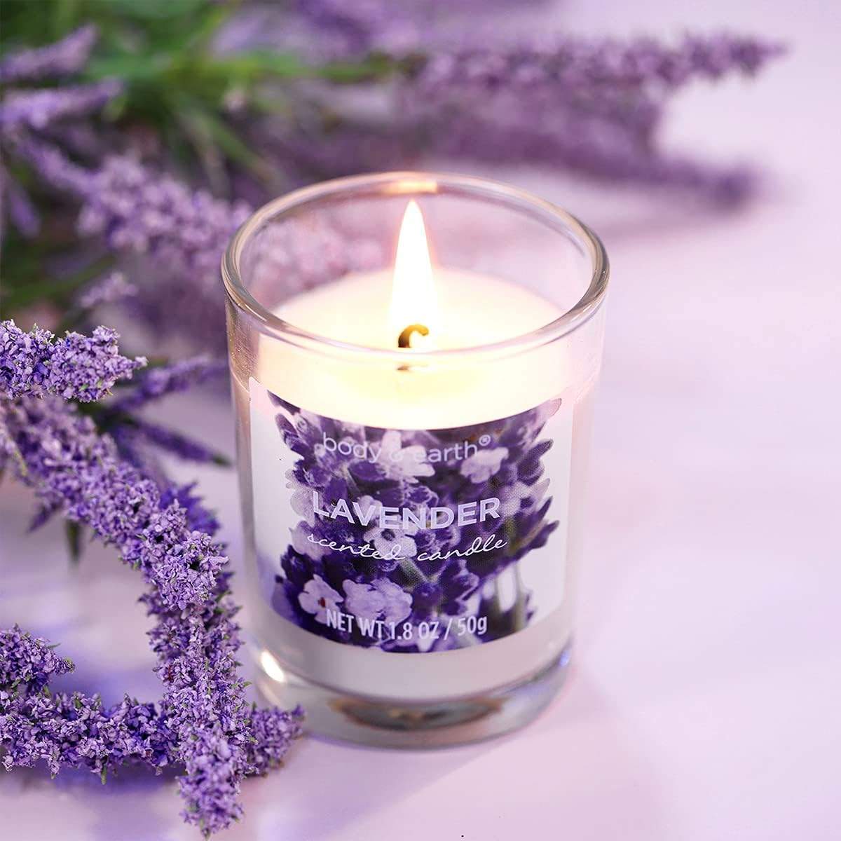 Gifts for Women, 7Pcs Lavender SPA Gift Set - Scented Candle, Shower Gel, Bath Salt, Bubble Bath, Body Lotion and Hand Soap, Birthday Gift Sets for Her, Bath Sets for Women Gifts image number 5