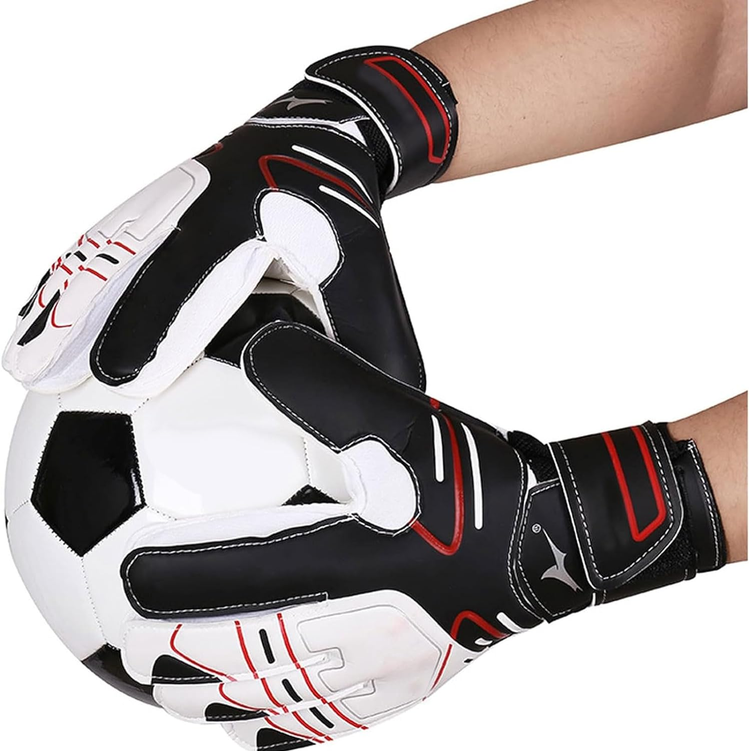 Annuoyi Goalie Gloves, Football Goalkeeper Gloves,Kids & Youth Football Goal Keeper Gloves Strong Grip for the Toughest Saves with Finger Spines to Give Splendid Protection to Prevent Injuries