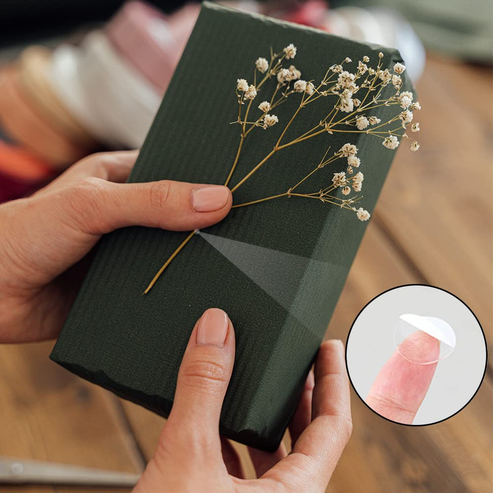 3 Sizes Glue Dots, 1050Pcs Clear Sticky Tack for Crafts, round Double Sided Sticky Dots, No Traces Dots Balloon Glue, Removable Adhesive Wall Putty for Hanging Things (3 Size) image number 5