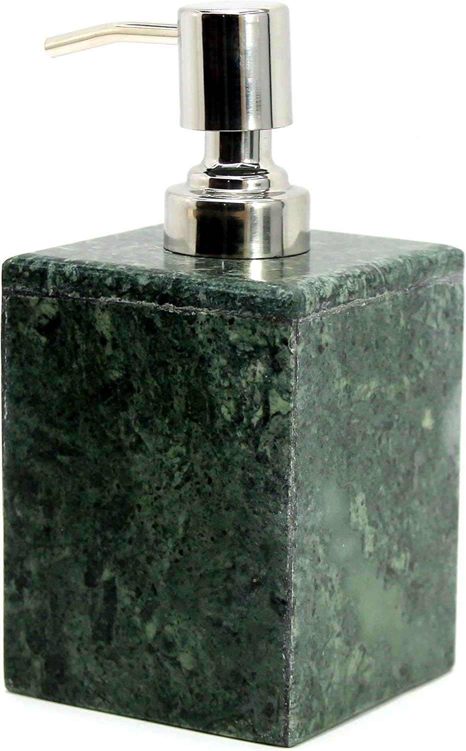 KLEO - Bathroom Accessory Set Made from Natural Green Stone - Bath Accessories Set of 4 Includes Soap Dispenser Toothbrush Holder Tumbler and Soap Dish (Green) - Green image number 6