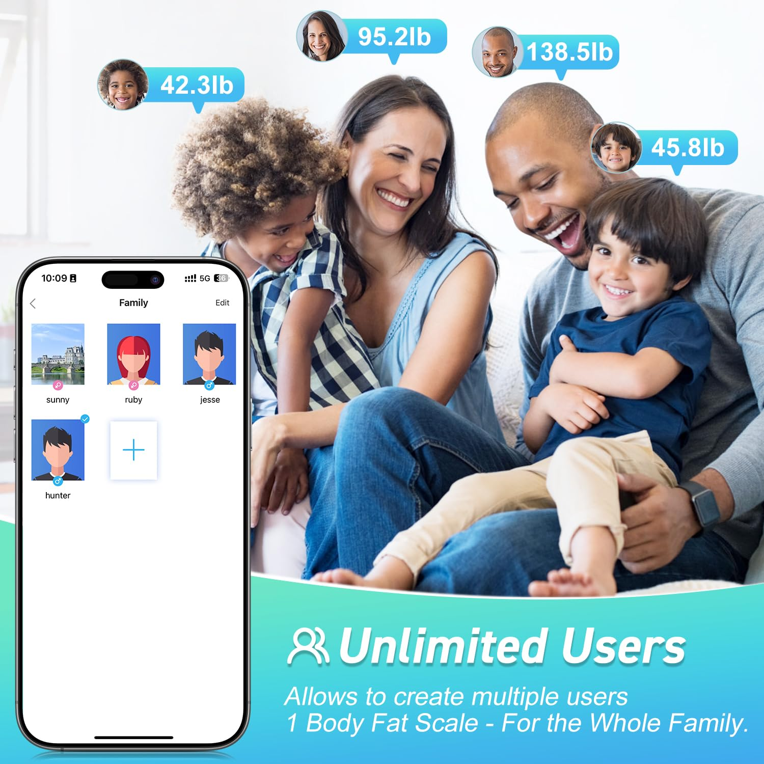 Smart Bathroom Scales Body Weight and Fat Percentage, INSMART Color Display High Precision Weight Scale, Digital Scale for Accurate BMI Muscle Mass Composition - Black image number 5