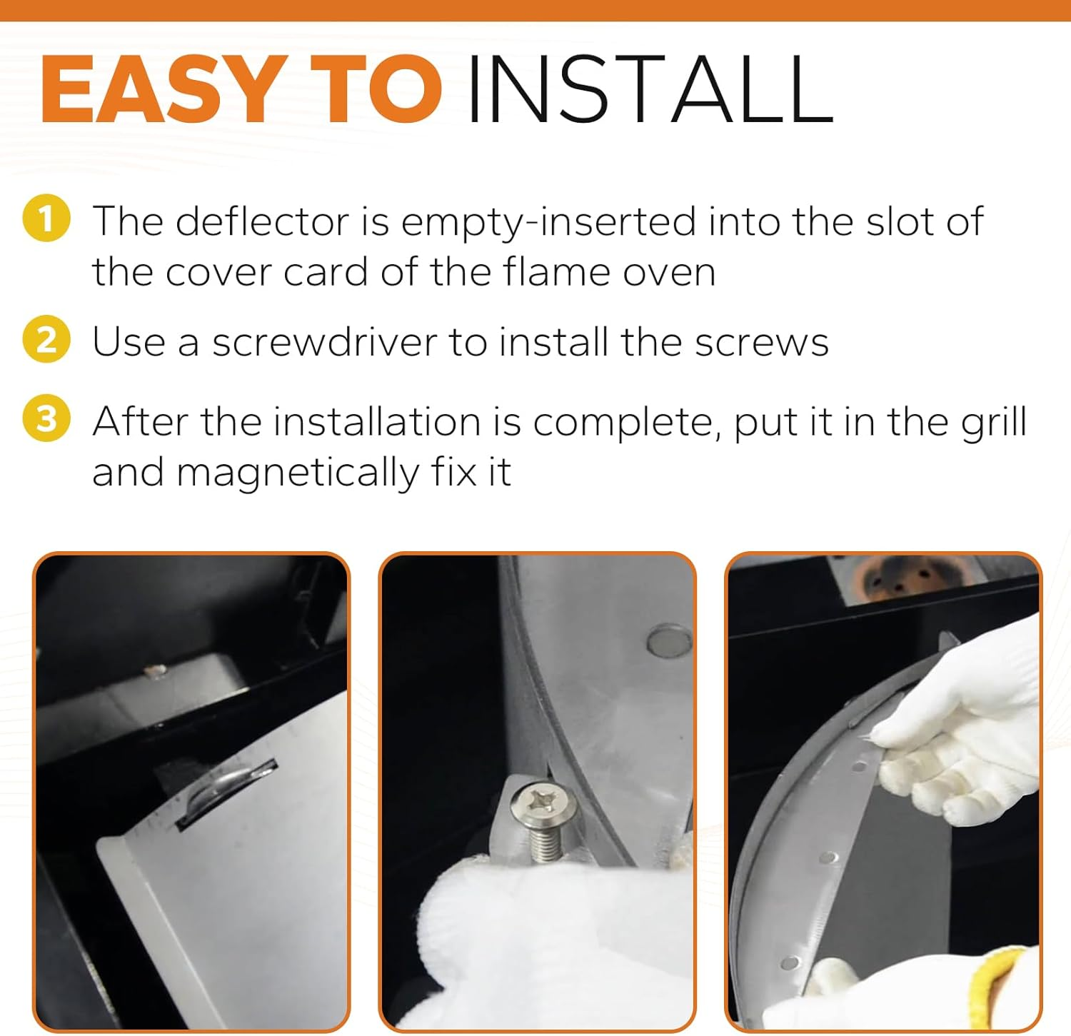 Magnetic Heat Deflector for Pit Boss Pellet Grill Flame Tamer Main Plate, Heavy-Duty Steel Flame Tamer for Pit Boss 850, PB1100, Laredo1000, Rancher XL Heat Diffuser Plate Replacement Part image number 4