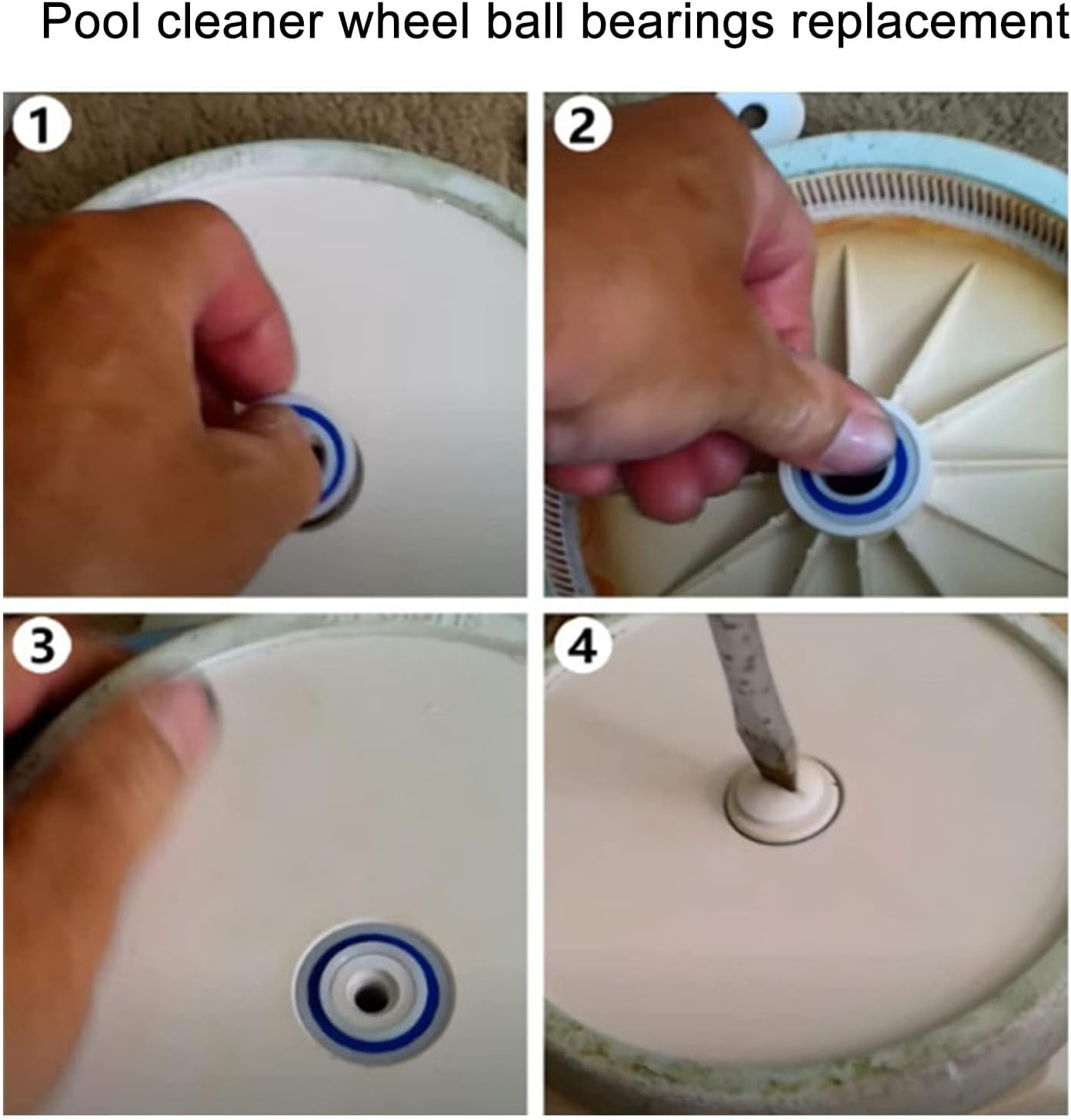 8Pcs Pool Cleaner Wheel Bearings for for Polaris 180/280 Pool Cleaner Replacement, C 60 Wheel Bearings Smoothly Running, 180/280 Pool Cleaner Part image number 2