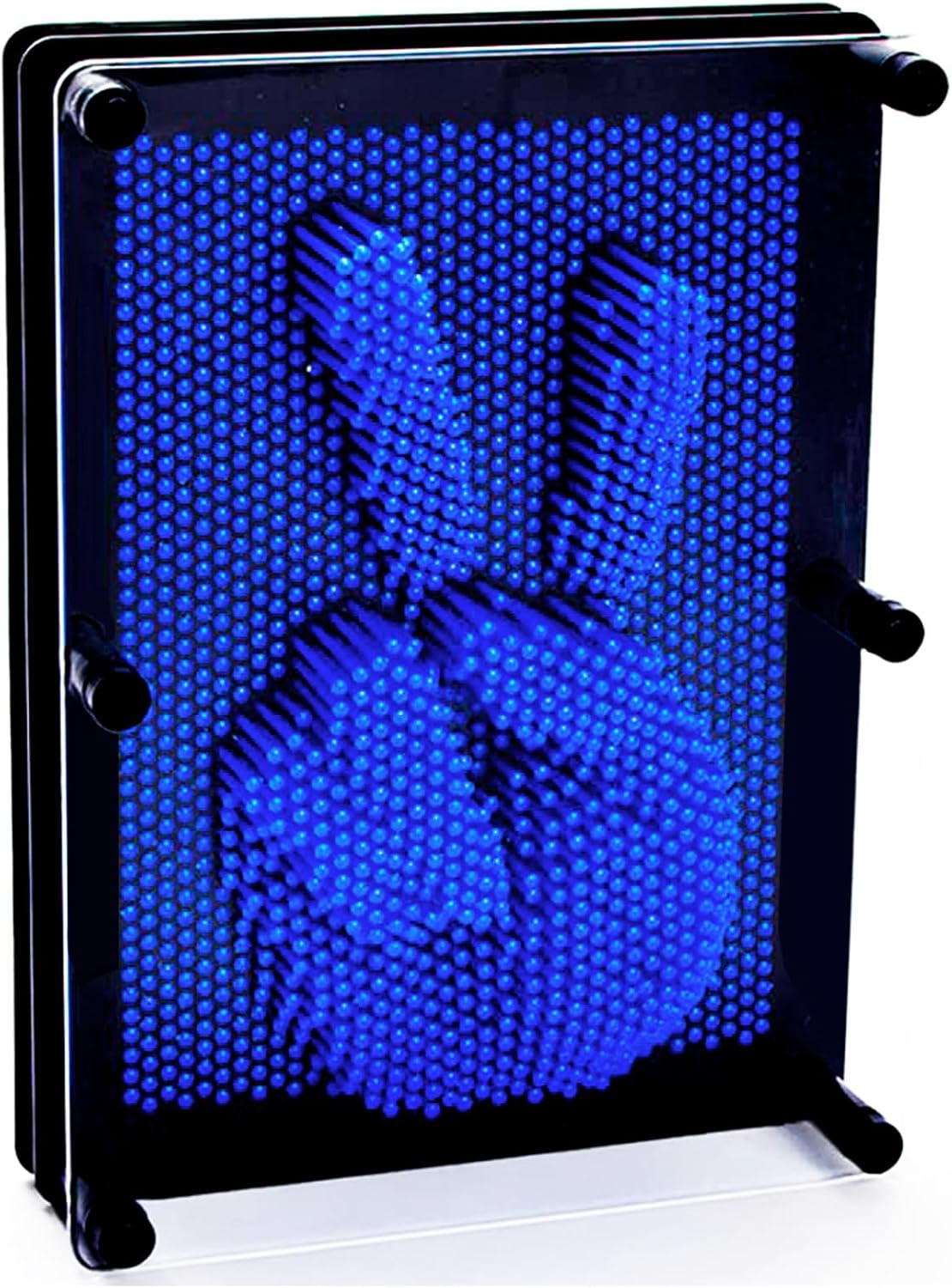 3D Pin Art Intellectual Fun Toy Rainbow Plastic Pin Art Palm Board Push Pin Toy (Rainbow-10X8Inches)