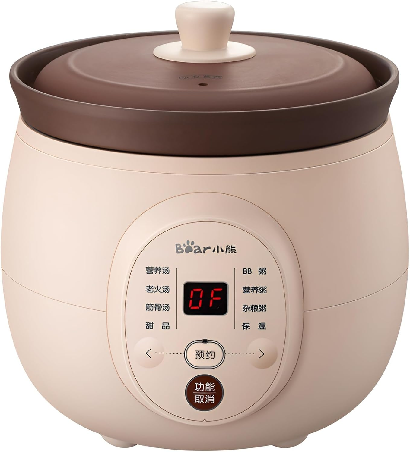 2L Electric Stew Pot,Home Multifunctional Auto Slow Cooker Ceramic, Energy Saving, 9.5 Hours Reservation, 8 Menus Healthy Cooker, Suitable for Stewing Soup, Bird'S Nest, Baby Porridge image number 6