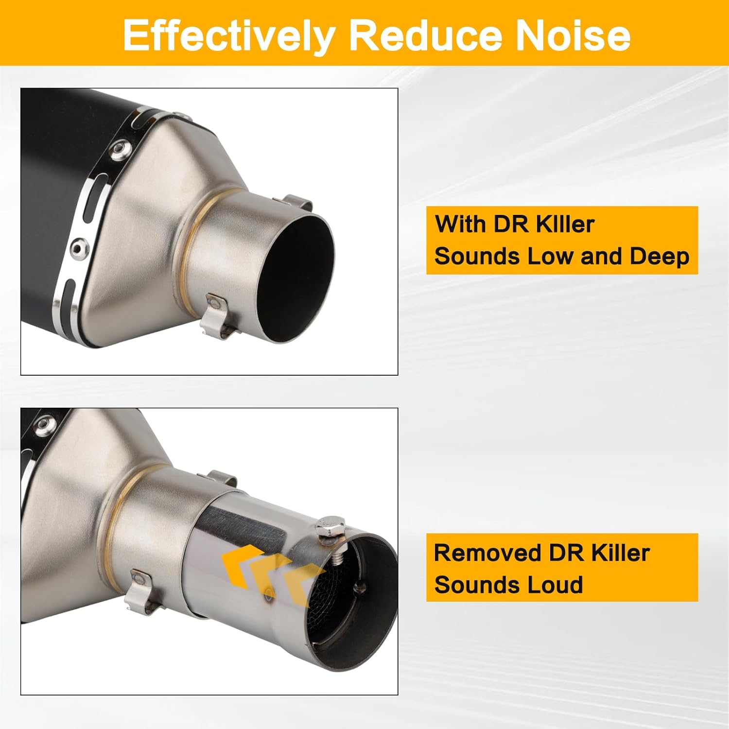 VG MOTO Universal Motorcycle DB Killer 51Mm 2" Exhaust Muffler Baffle Removable for Silencer Pipe Noise Sound Eliminator (Style C) image number 3