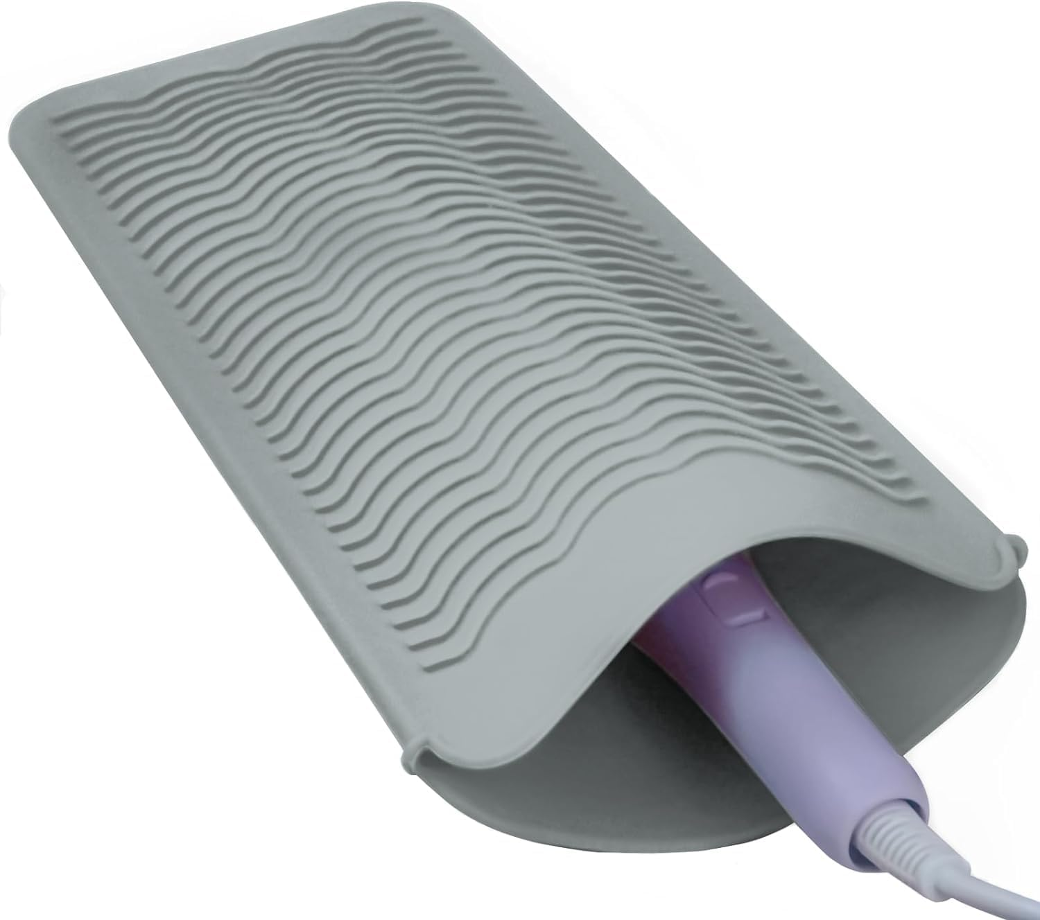 Heat Reistant Silicone Mat Pouch for Curling Irons, Hair Straightener Hot Hair Tools Travel Bag image number 2