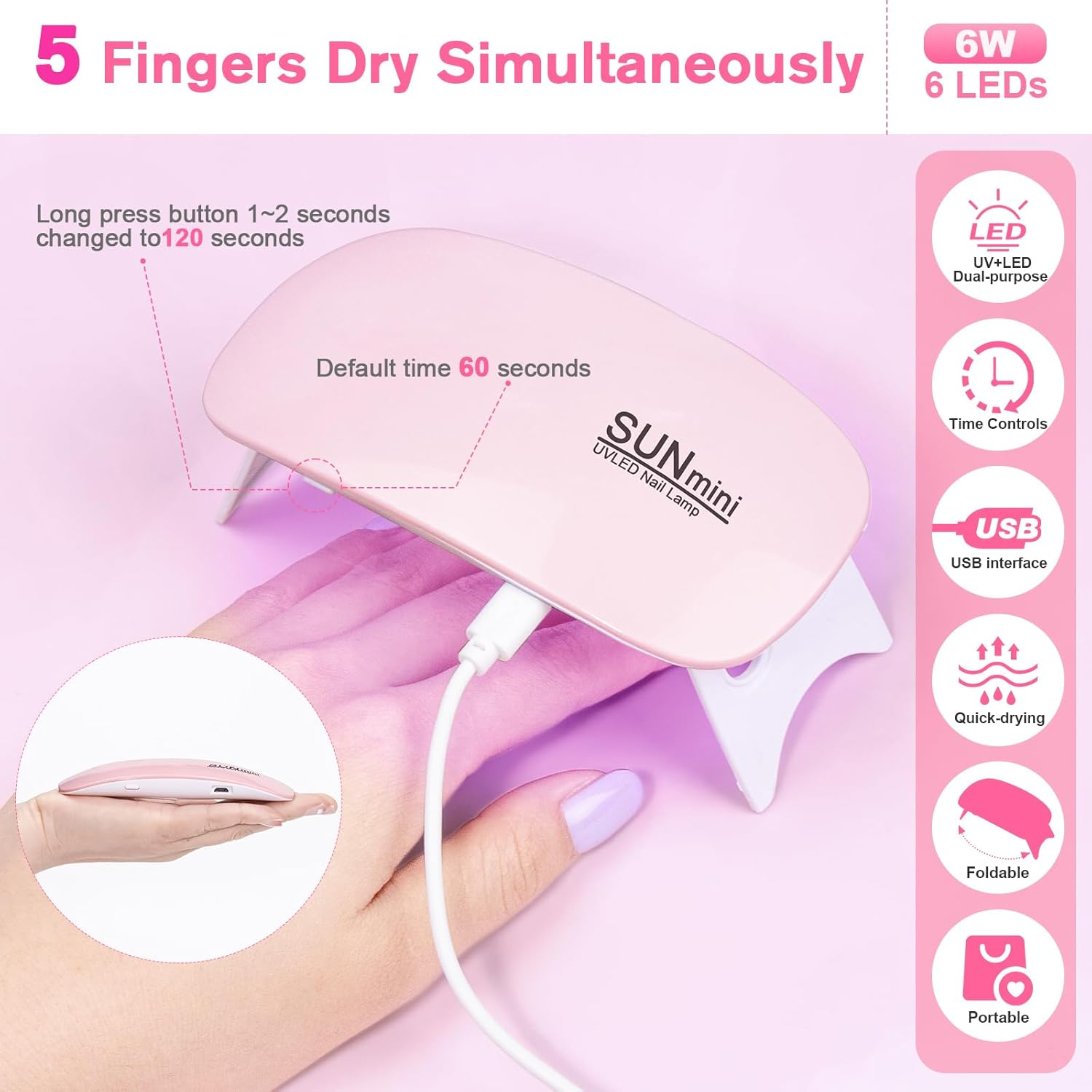 Beloving Gel Nail Kit, Nail Extension Kit with 240Pcs Soft Gel Nail Tips Almond Shape, Portable Mini UV LED Nail Lamp, 2Pcs Nail Files, Acrylic Nail Clipper, Nail Glue for Gel Art Polish DIY Manicure image number 6