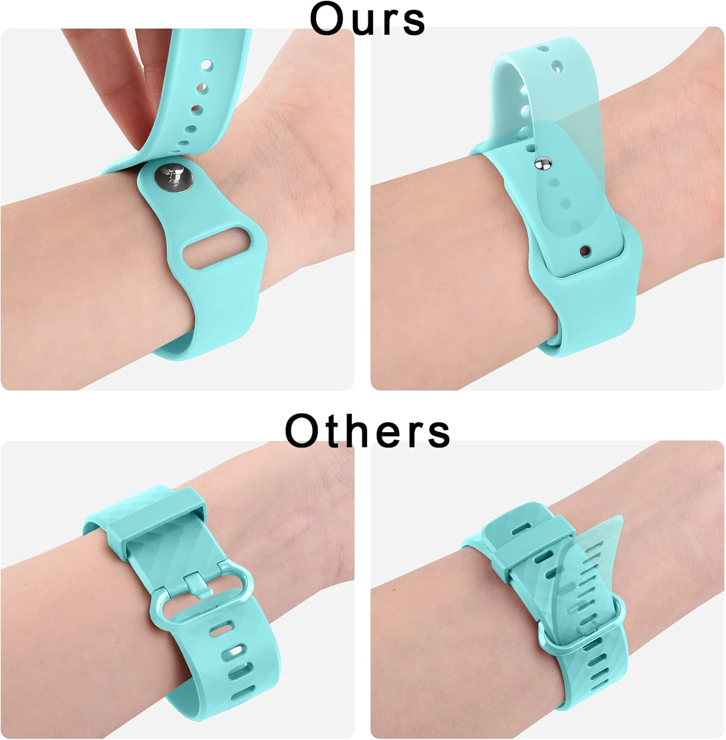 [4 Pack] Silicone Bands for Fitbit Versa 2 Bands, Fitbit Versa Band,Versa Lite/Se Band, Soft Adjustable Sport Replacement Wristbands Women/Men for Fitbit Versa 2 / Fitbit Versa/Versa Lite/Versa SE