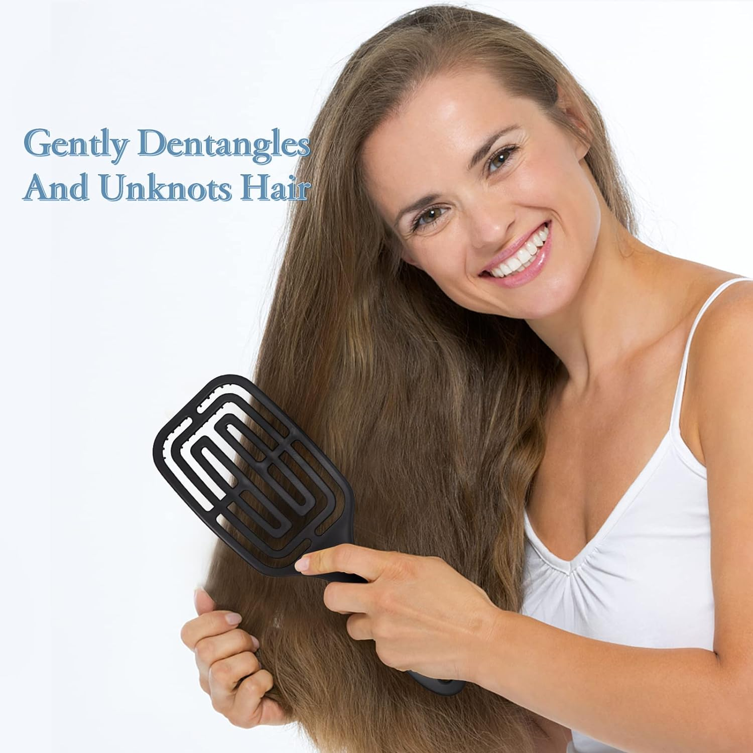 Vinabo Hair Brush, Hair Brush, No Pulling, Detangling Brush, Curls & Long Hair Hair Brush for Wet and Dry Hair, Detangling Massage Brush for Women/Men/Children image number 1