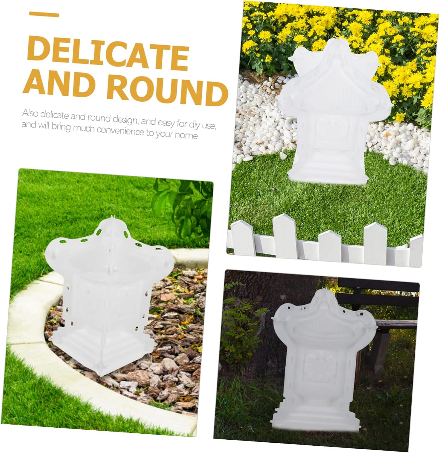 Balustrade Top Ornament Mould Concrete Pavilion Diy Mold Plastic Garden Edge Decor image number 6