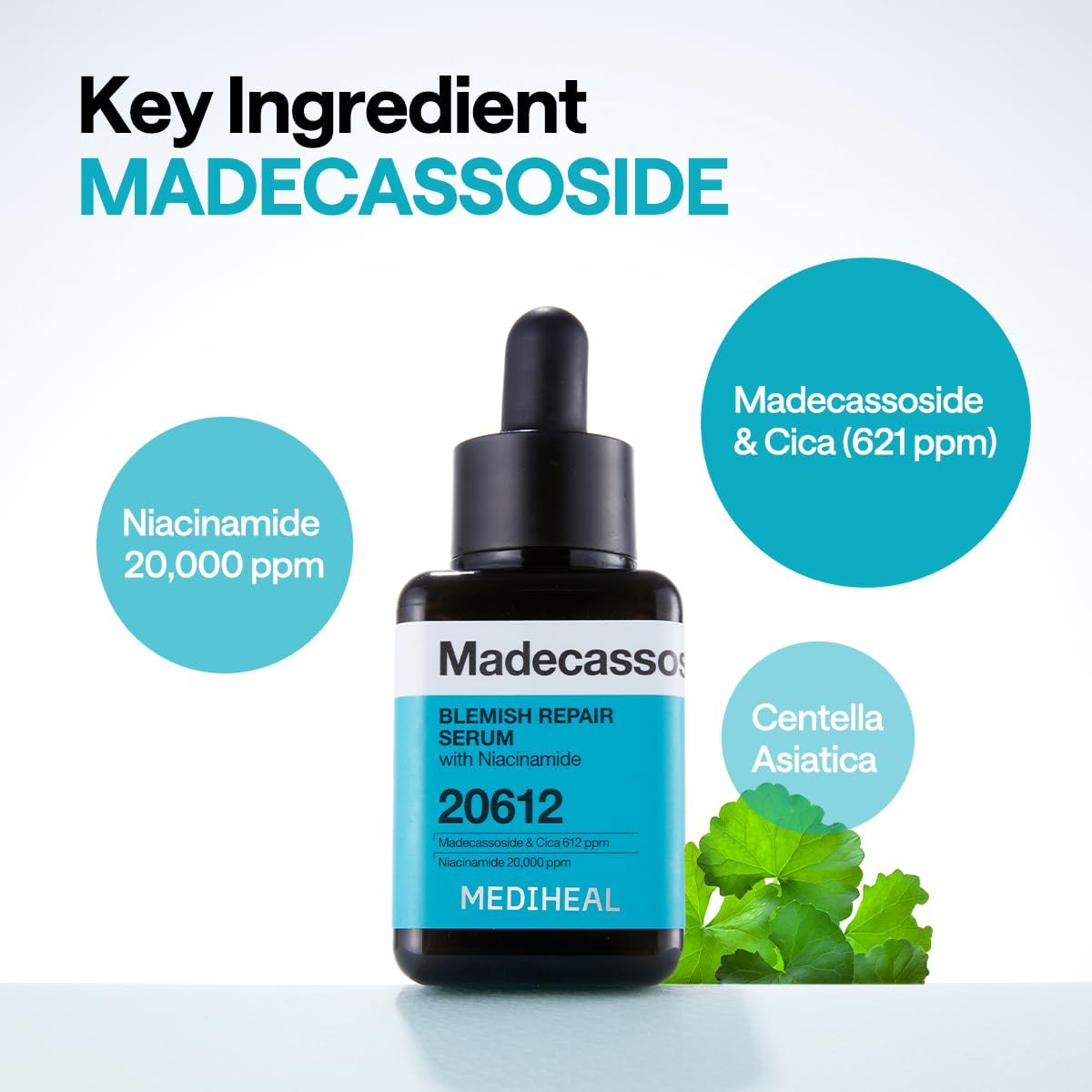 MEDIHEAL Madecassoside Repair Serum 1.35 Fl.Oz - Blemish Care, Fades Pigmentation and Freckles & Skin Soothing & Hydration - with Centella Asiatica, Niacinamide image number 4