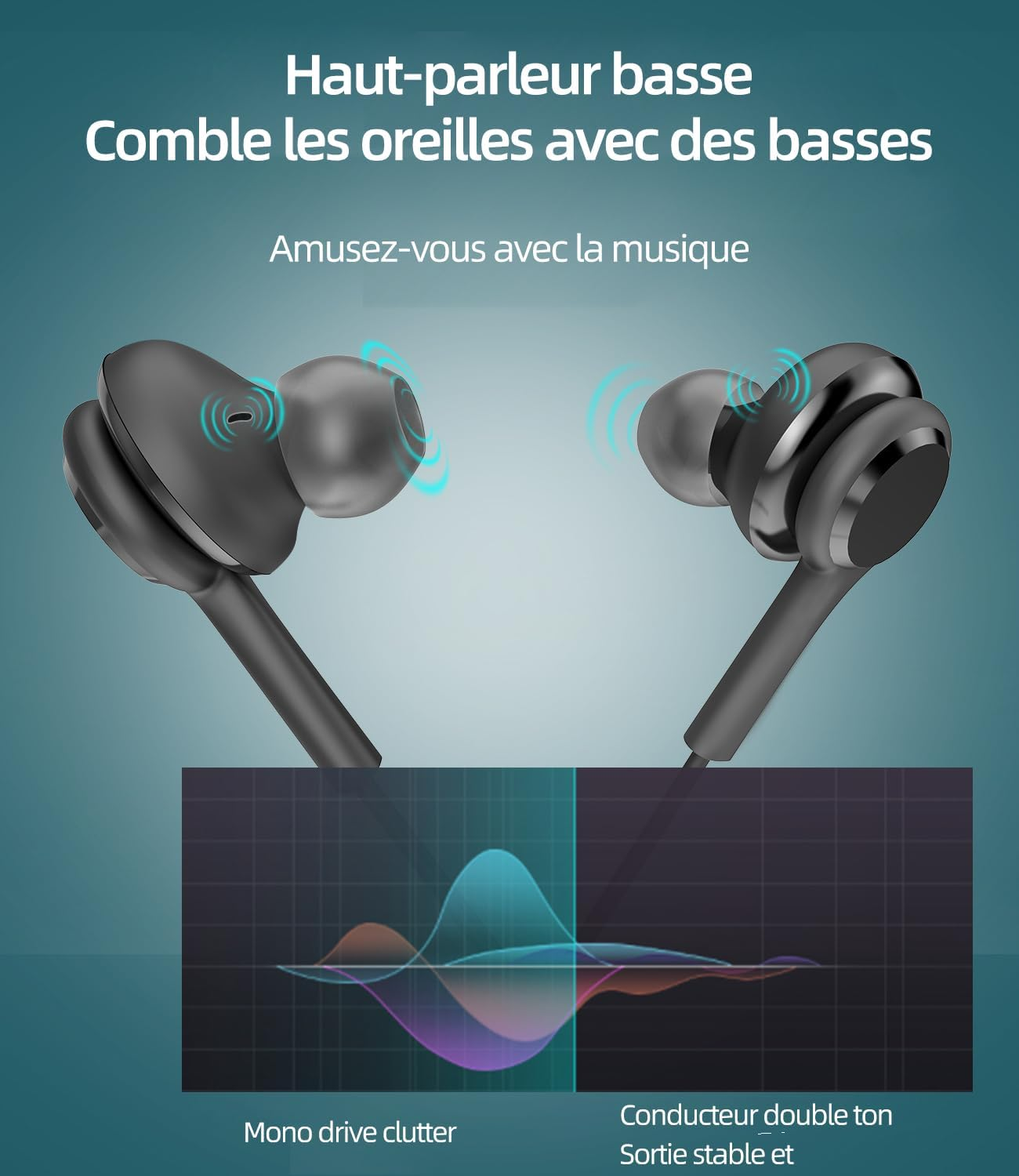 Earphones Wired 3.5Mm Jack Gamer 2 Pack Compatible with Xiaomi Samsung Intra Earbuds Wired Audio Sports Handsfree image number 4