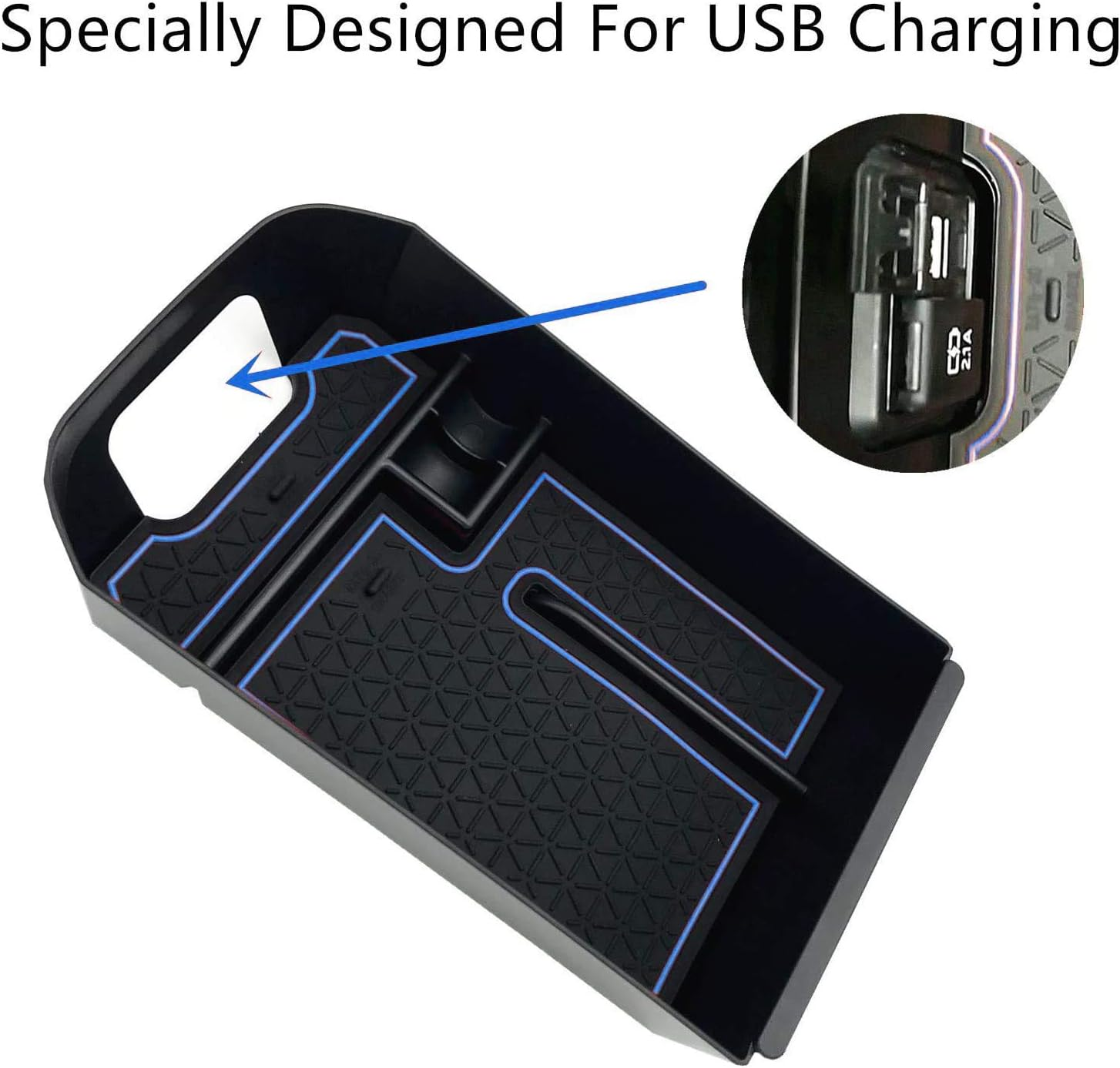 EVTIME Fit for Toyota RAV4 2019 2020 2021 2022 2023 2024 2025 and RAV4 Prime 2021-2025 Accessories Center Console Organizer Tray Armrest Box Secondary Storage image number 5