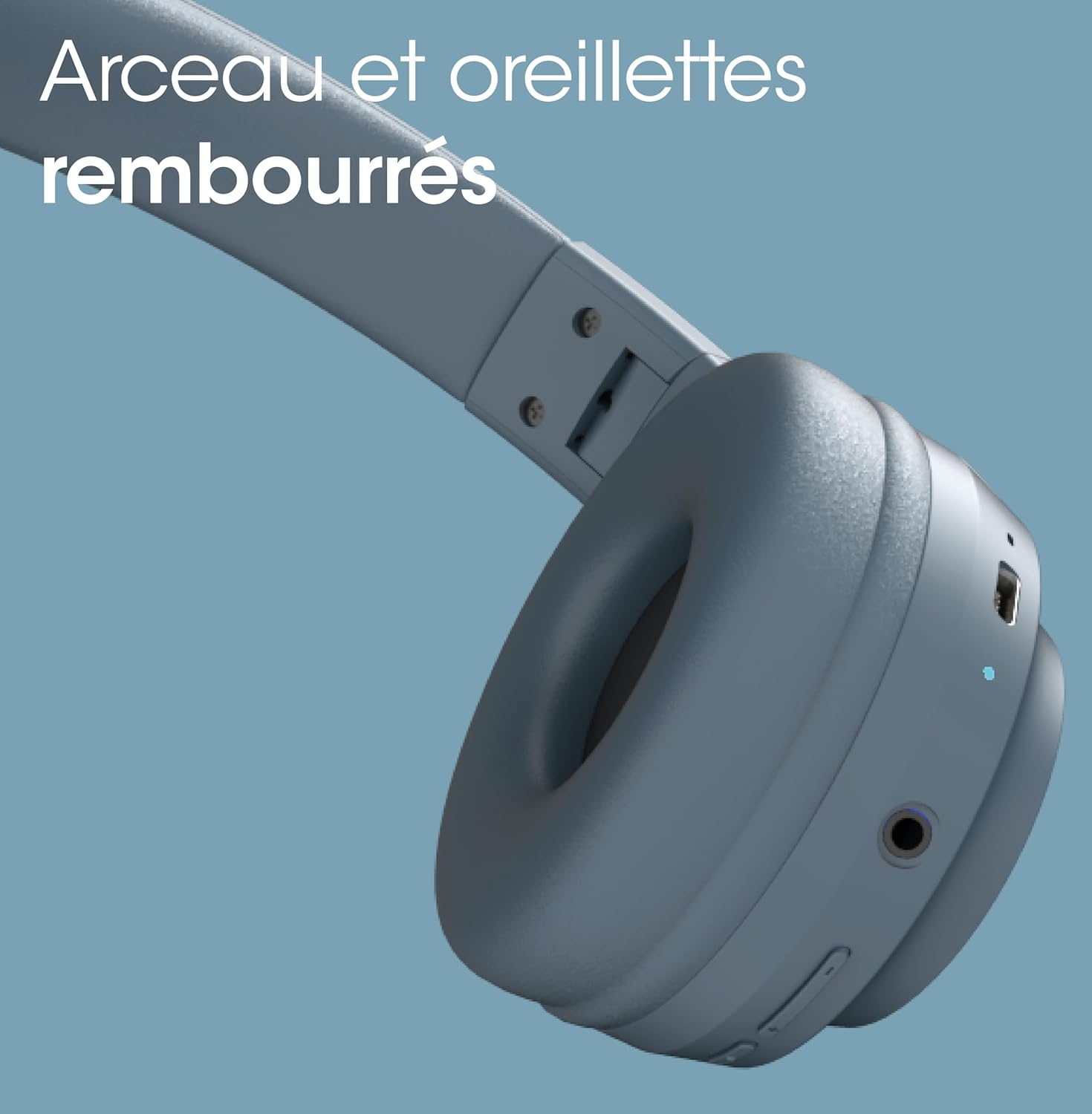 RYGHT Tempo Wireless Headphones - Clear Stereo Sound, 20 Hours Battery Life - Foldable, Lightweight, Music Control, Volume, Answer Calls, Activate Voice Assistants, Padded Ear Cups -