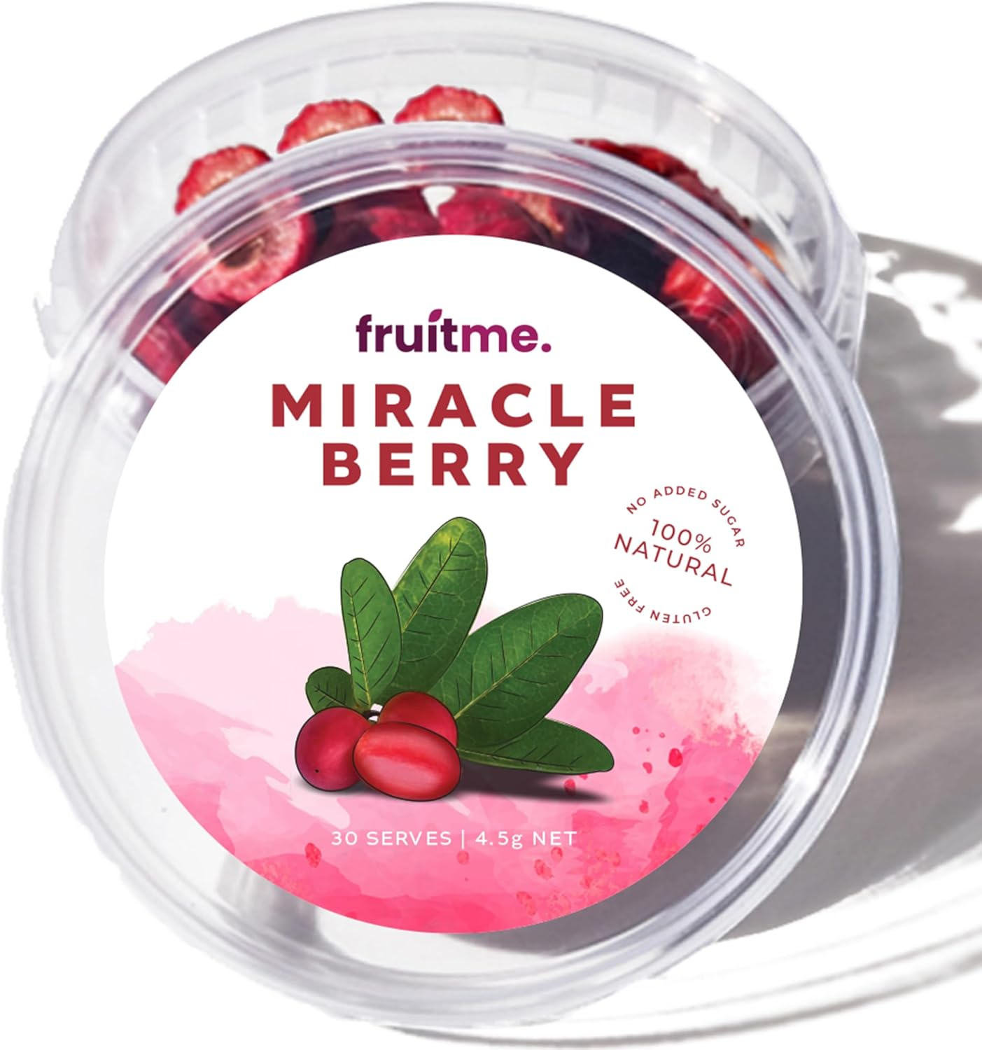 Miracle Berry Whole Fruit - 30 Gently Dried Miracle Fruit Seedless Halves - Sweeten Those Sour Moments with Unique Taste Changing Magic Berry image number 1
