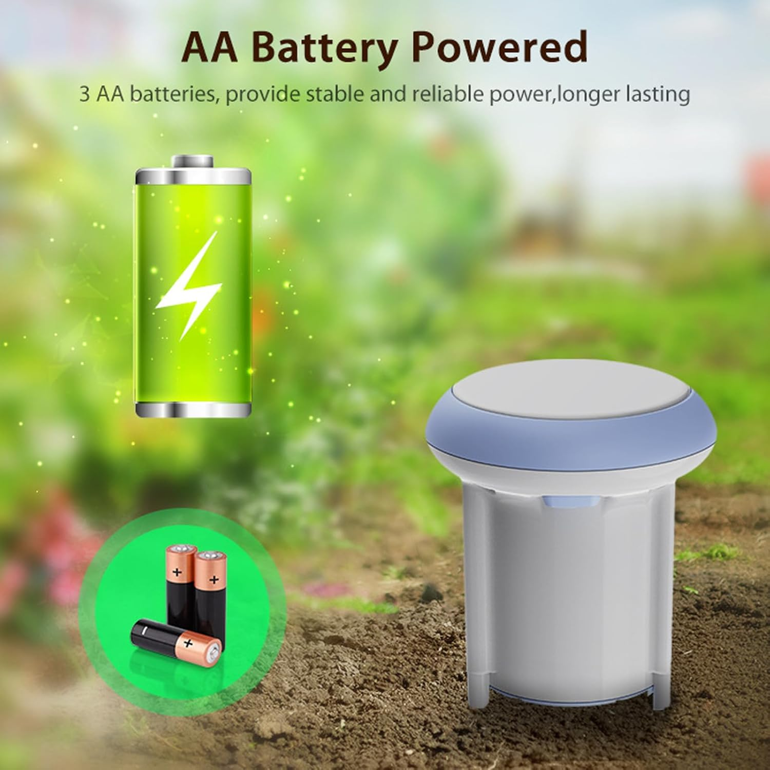 Marhynchus Solar Powered Soil Moisture Temp Sensor Wifi IP65 Waterproof Indoor Outdoor Plant Monitor Compatible with Smart Life Garden Farm Hygrometer