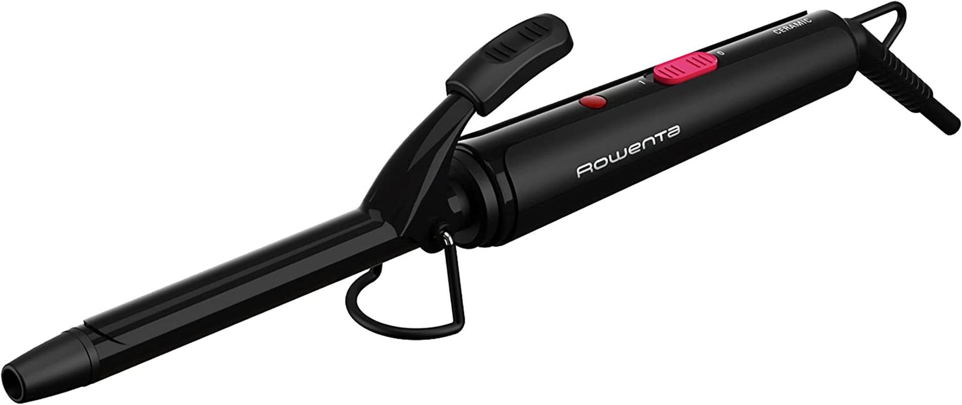 Rowenta CF2119 Curling Iron | 16Mm | Fixed Curls | Ceramic Coating | Soft Heat | Cool Tip | 360&deg; Rotating Cable | Safe Use | Black/Pink, Black/Red image number 4