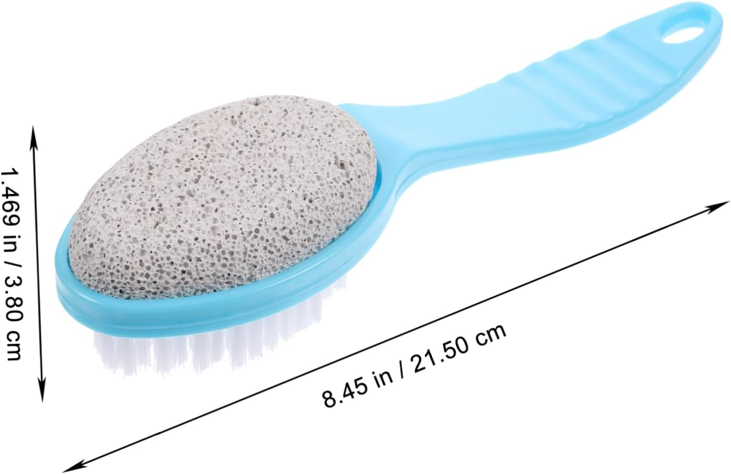 Pumice Stone Brush Double Sided for Foot Dead Skin Callus Remover Foot Scrubbing Brush for Pedicure Portable for Travel image number 3