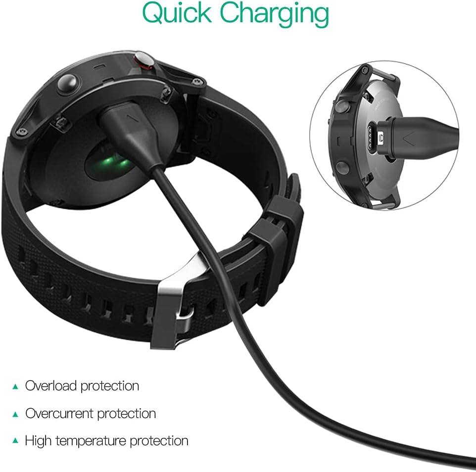 AWINNER Charger Cable Compatible for Garmin Fenix 6 6S 6X Pro Sapphire,Fenix 5 5S 5X Plus,Forerunner 935 945 45 45S 245,Approach S10 S40 S60 X10,Quatix 5 Sapphire,Vivoactive 3 4C 4S,Vivomove 3 3S Usbc image number 5