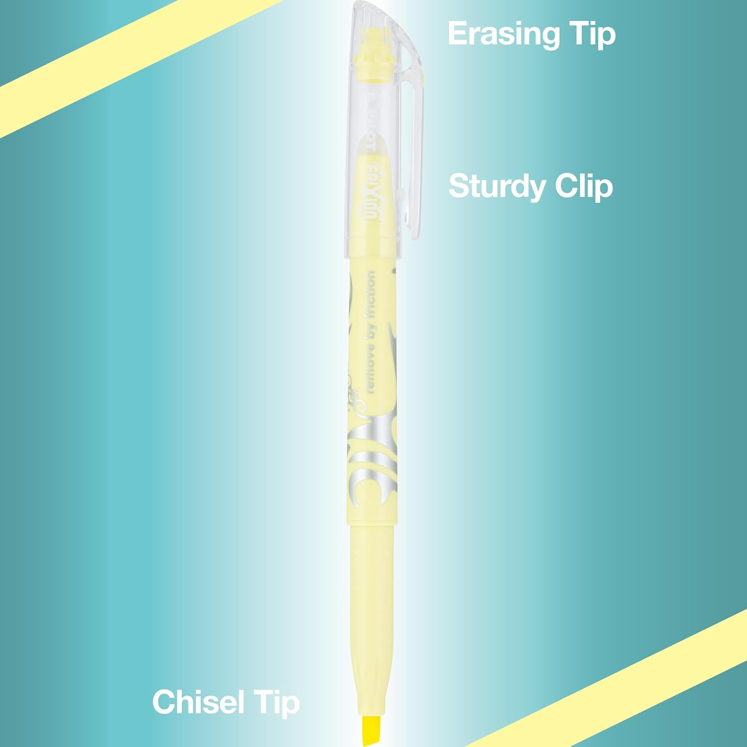 PILOT, Frixion Light Pastel Erasable Highlighters, Chisel Tip, Pack of 5, Pastel Blue, Pink, Yellow, Green & Purple image number 2