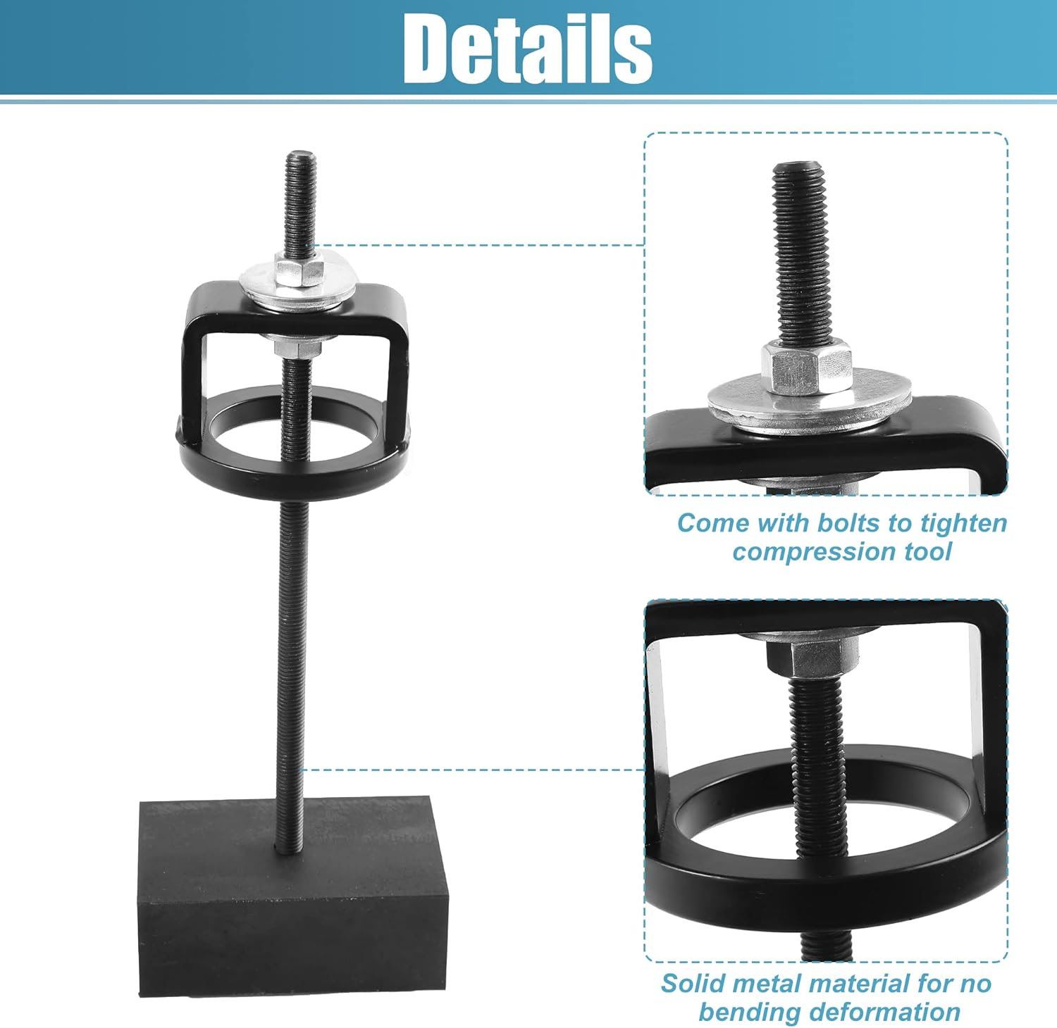 X AUTOHAUX Universal Clutch Compression Tool CCT510 for Polaris Sportsman 700 800 RZR for Kawasaki for Yamaha ATV UTV Snowmobile Primary Secondary Clutch Compression Tool for Ski-Doo Black image number 2