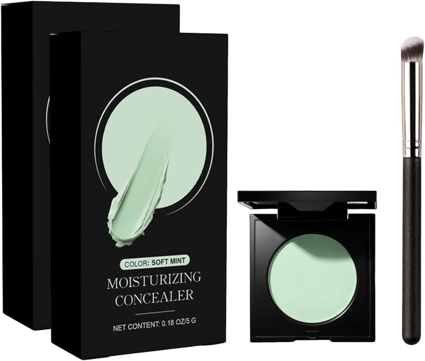 Under Eye Brightener & Corrector, Concealer for Dark Circles, Moisturizing, Waterproof, Long-Lasting Coverage (Pink)