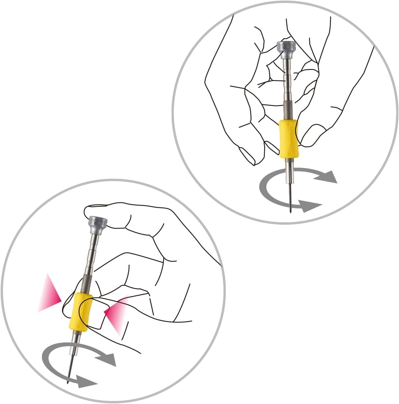 Vessel Precision Screwdriver Set for Small Screws, 6-Piece Set +0, +000, +000, +0000, -0.7, -0.9 TD-56S