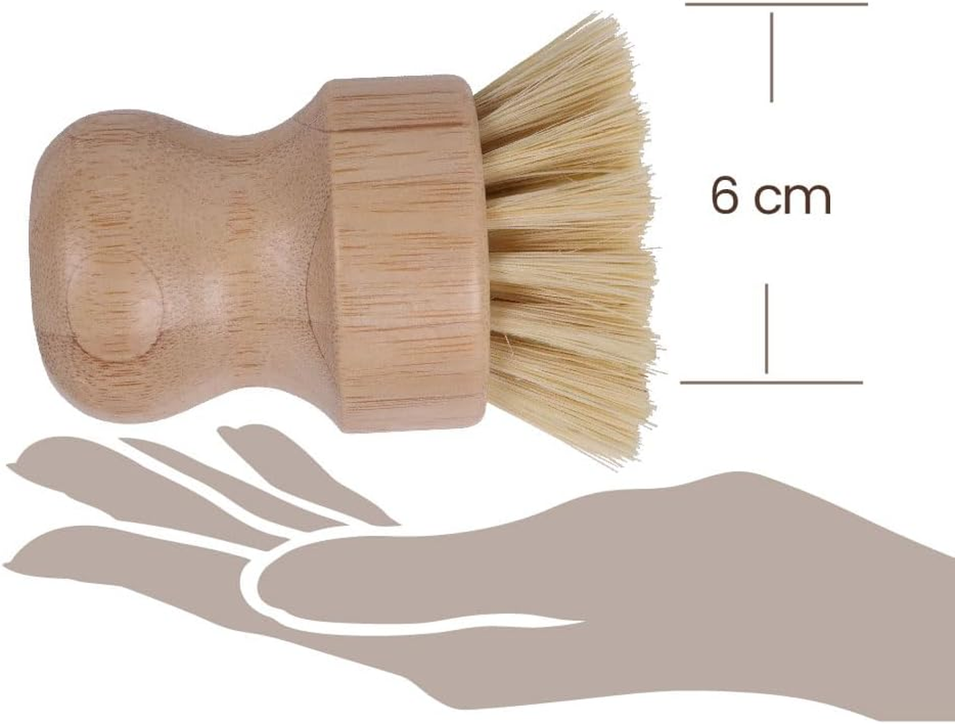 White Magic Eco Basics Plastic Free Pot Brush,Brown image number 3
