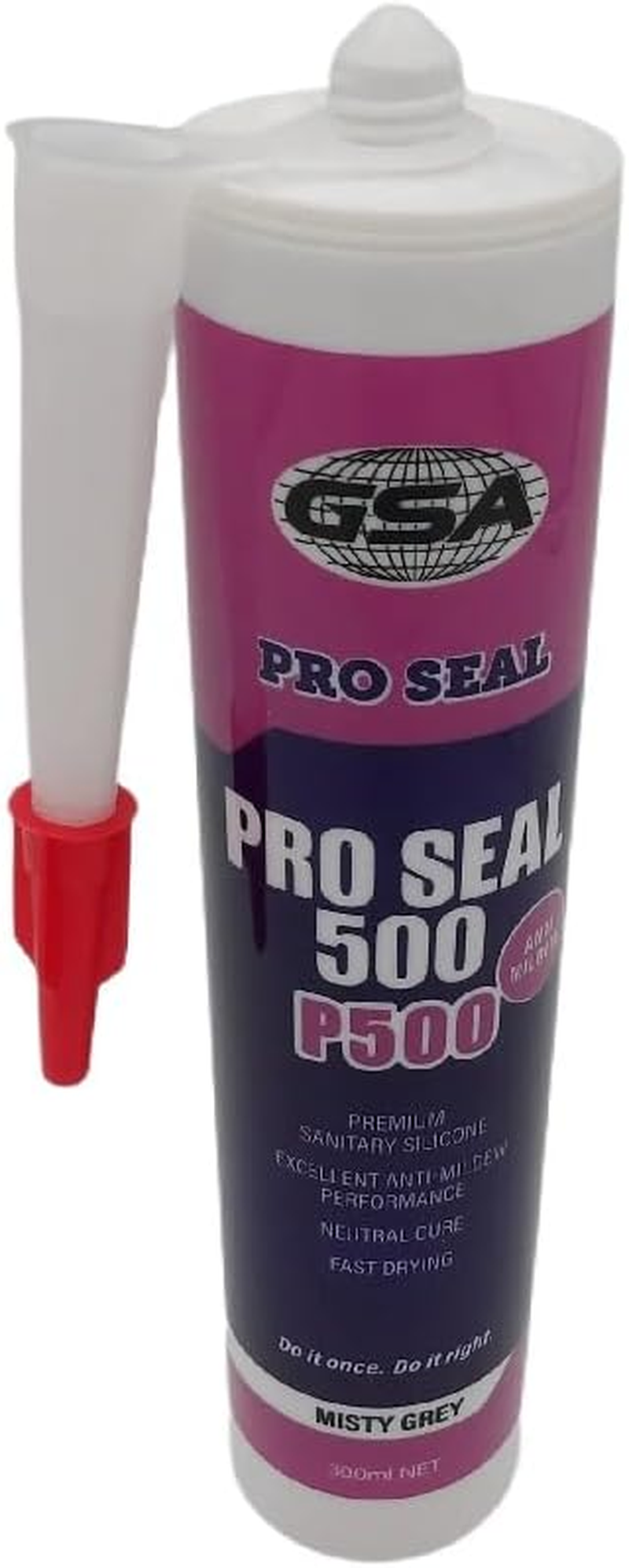 GSA Pro Seal 500 Silicone Sealant, Misty Grey image number 3