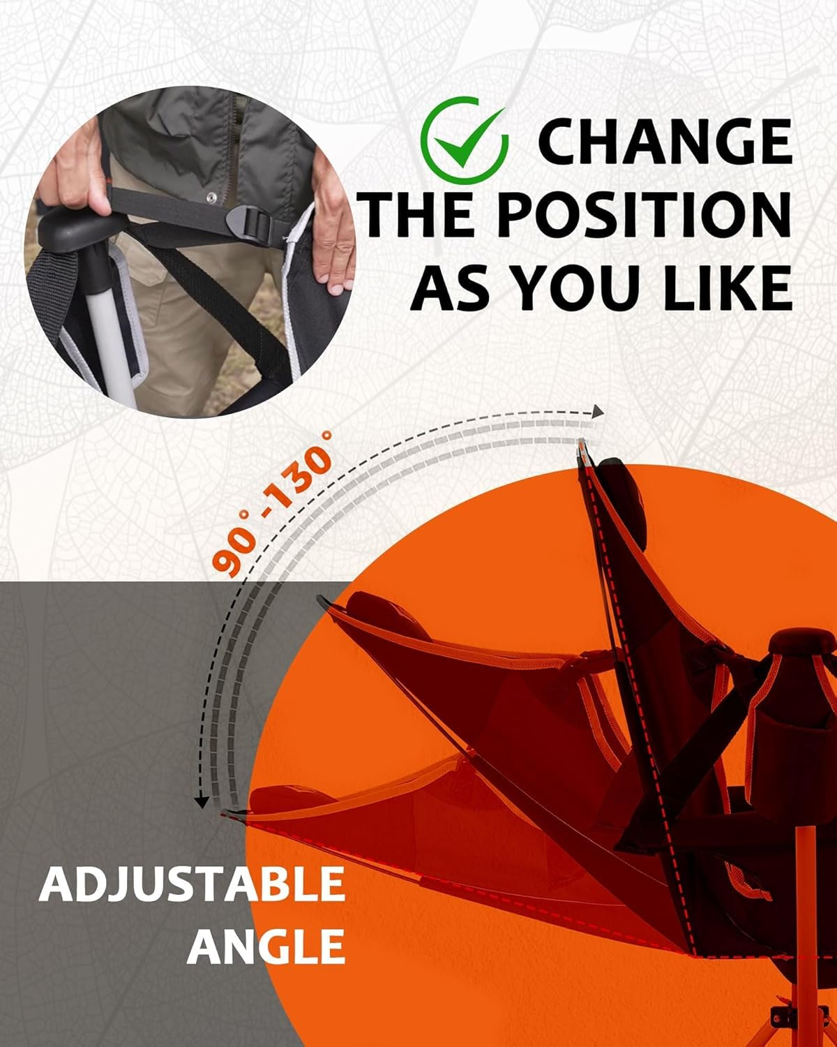 Kingcamp Hammock Camping Chair, Swinging Portable Folding Camp Chairs for Adults Max 440Lbs Heavy Duty Foldable Oversized Rocker with Aluminum Alloy Frame Cup Holder for Outdoor Beach Patio Sport - Blue image number 4