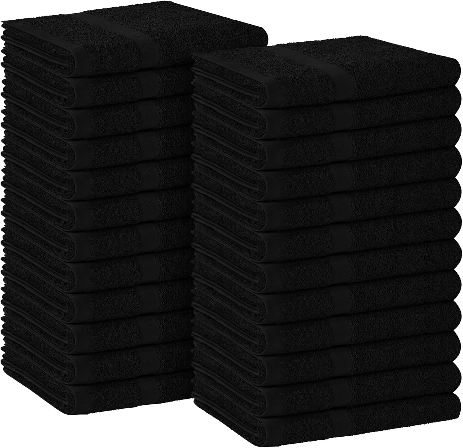 Avalon Salon Towels &ndash; 24 Pack Black Hand Towels 100% Cotton Spa Towels &ndash; 16X27 Inches Highly Absorbable Facial Towels Gym Towels Hair Towels and Face Towels Bulk Small Towels (Not Bleach Proof) image number 5